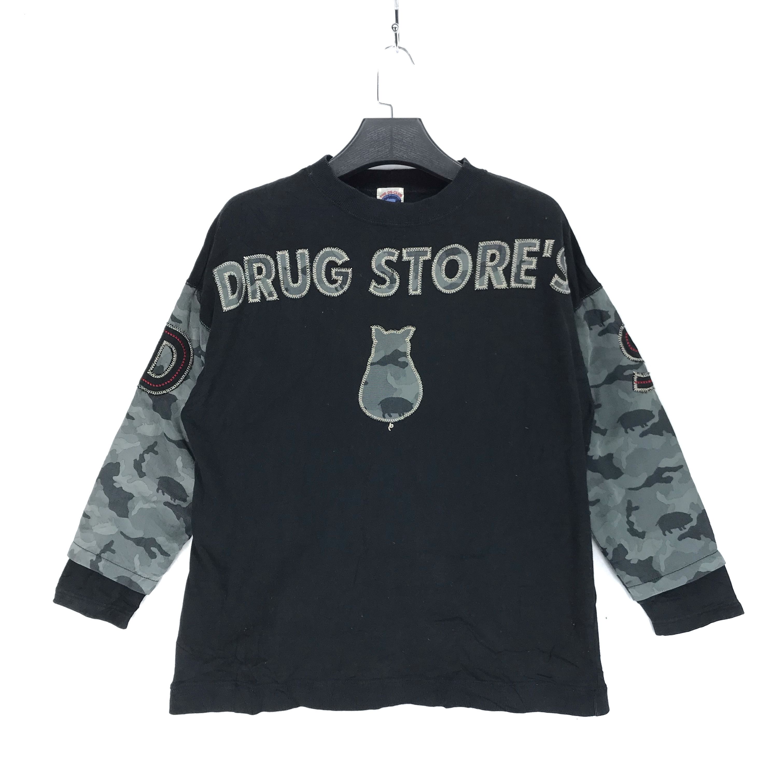 Japanese Brand The Drug Store's Club Camo Big Logo LS Shirt #2138-83 Size US M / EU 48-50 / 2 - 1 Thumbnail