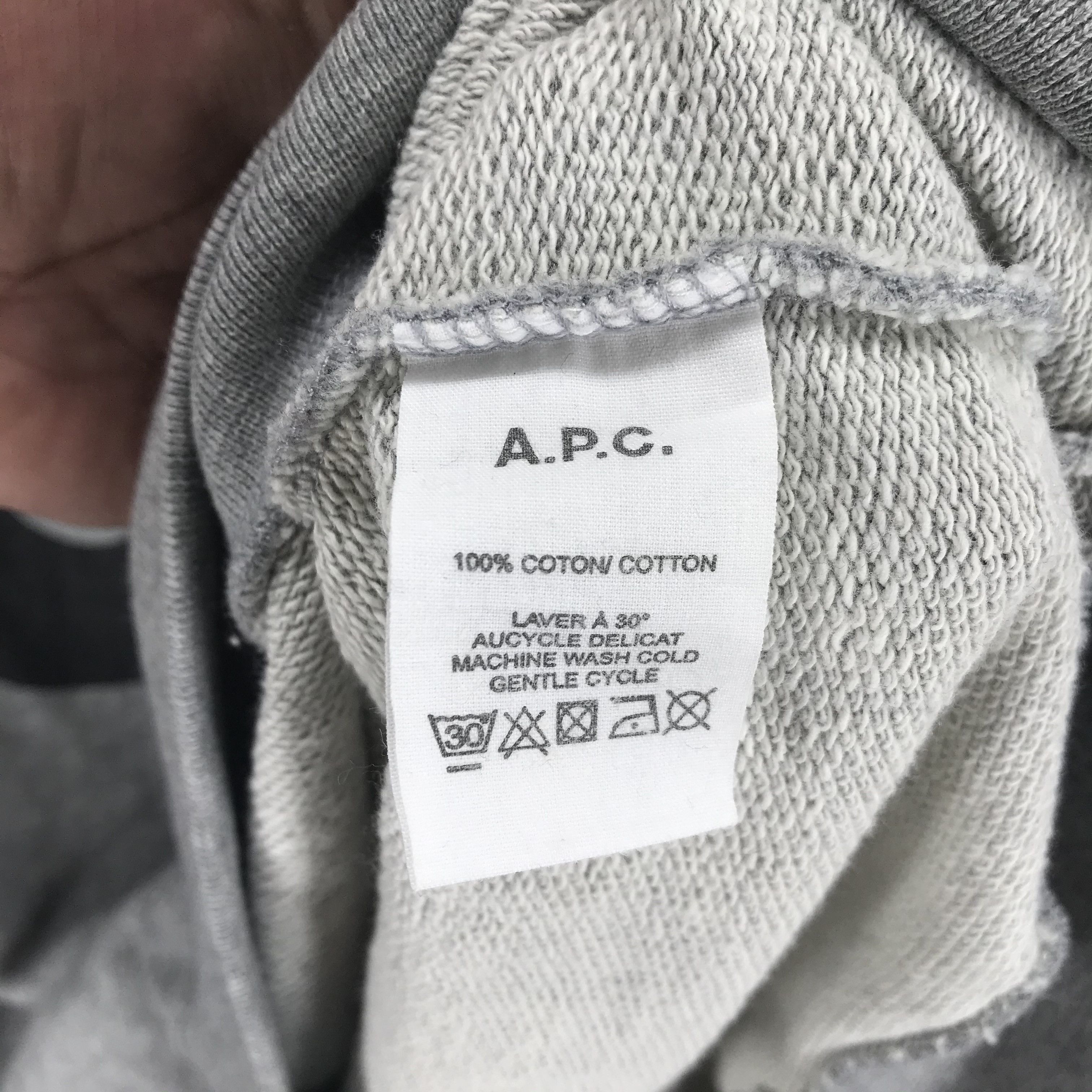 A.P.C. APC 87 Big Logo Pullover Hoodies #2193-85 Size US S / EU 44-46 / 1 - 8 Thumbnail