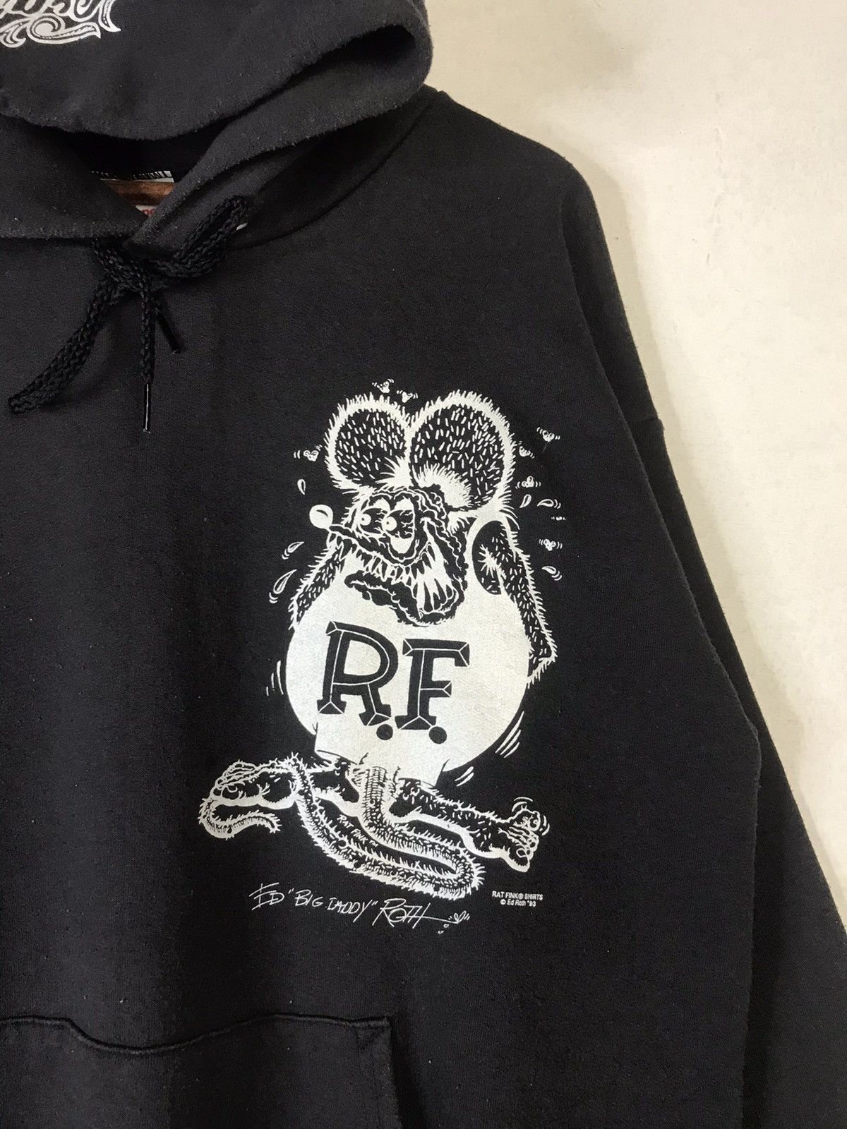 Vintage Rare OG 1993 Mooneyes Rat Fink Pullover Hoodie Size US L / EU 52-54 / 3 - 3 Thumbnail