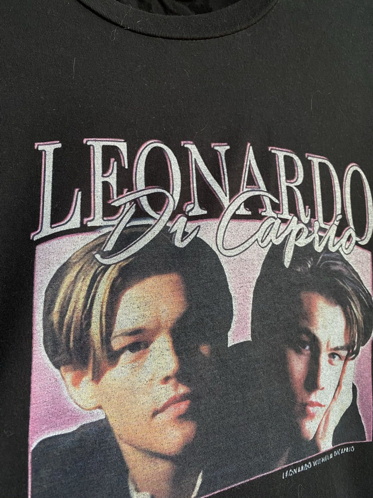 Other Vintage Leonardo Di Caprio T Shirt Movie Actor Men’s L Black Size US L / EU 52-54 / 3 - 7 Thumbnail