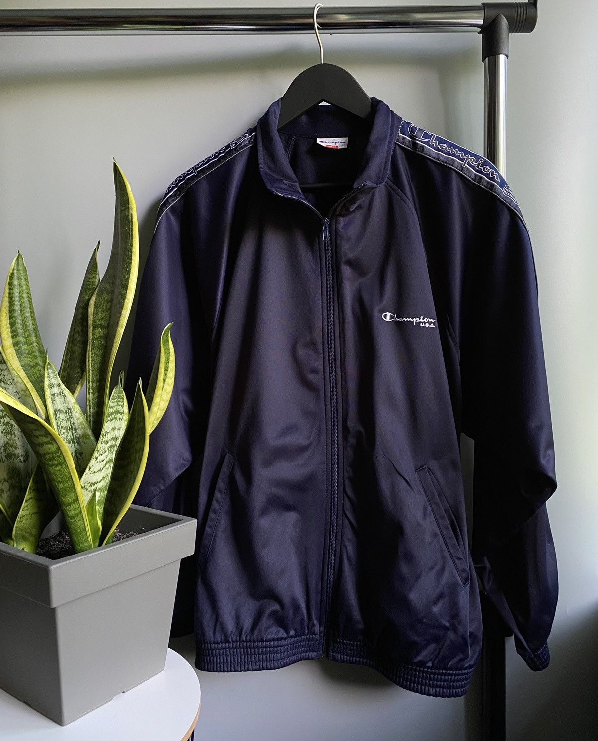 Champion × Vintage Vintage Champion Track Jacket Lampas Zip Hoodie Size US L / EU 52-54 / 3 - 1 Thumbnail
