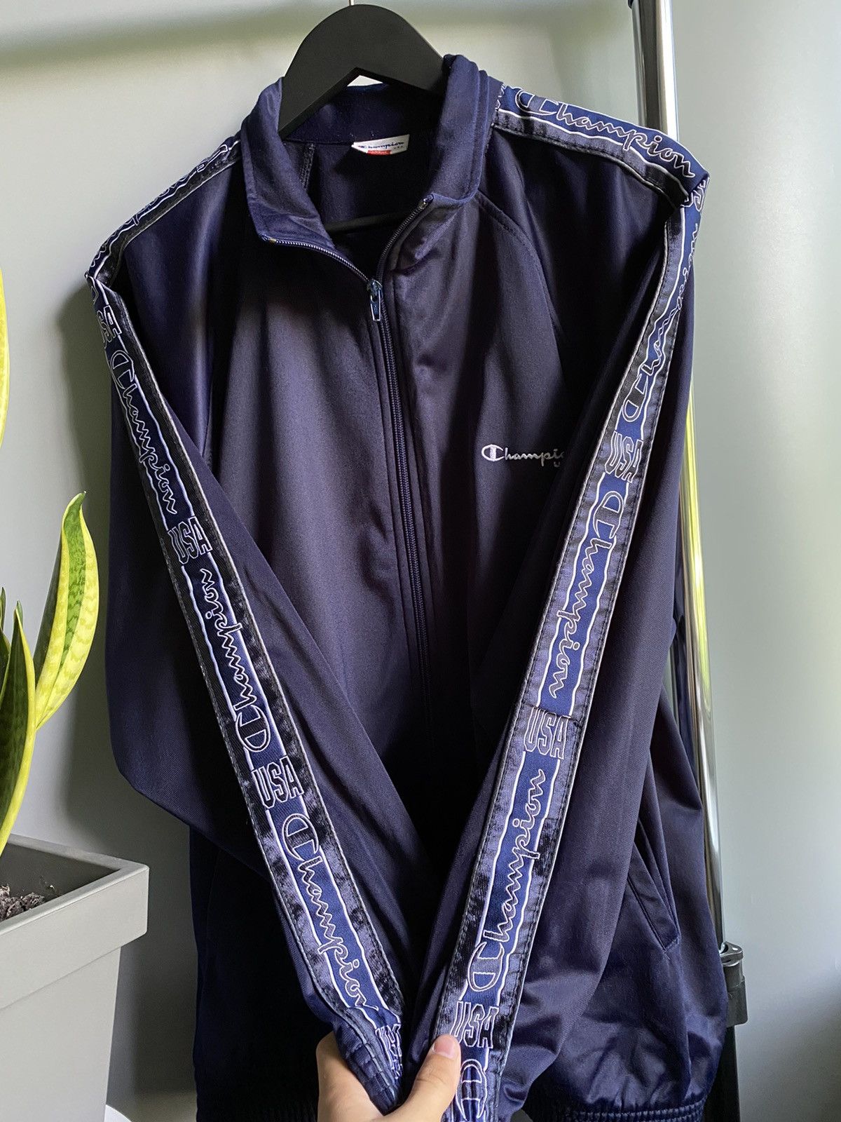 Champion × Vintage Vintage Champion Track Jacket Lampas Zip Hoodie Size US L / EU 52-54 / 3 - 9 Thumbnail