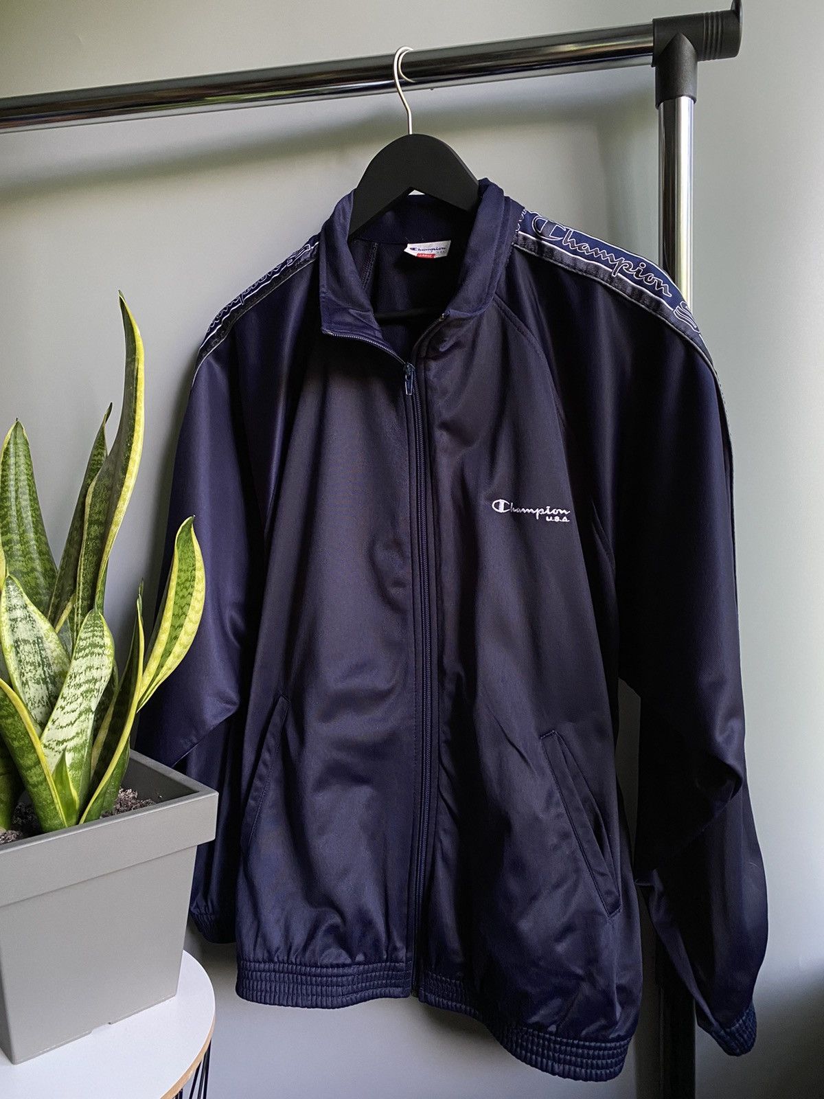 Champion × Vintage Vintage Champion Track Jacket Lampas Zip Hoodie Size US L / EU 52-54 / 3 - 3 Thumbnail