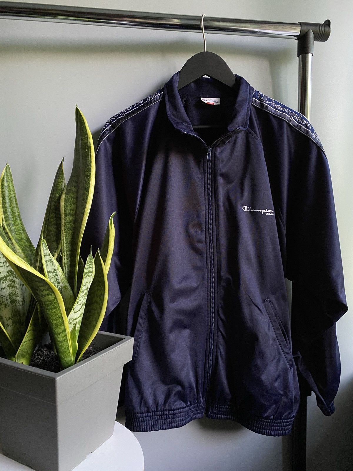 Champion × Vintage Vintage Champion Track Jacket Lampas Zip Hoodie Size US L / EU 52-54 / 3 - 2 Thumbnail