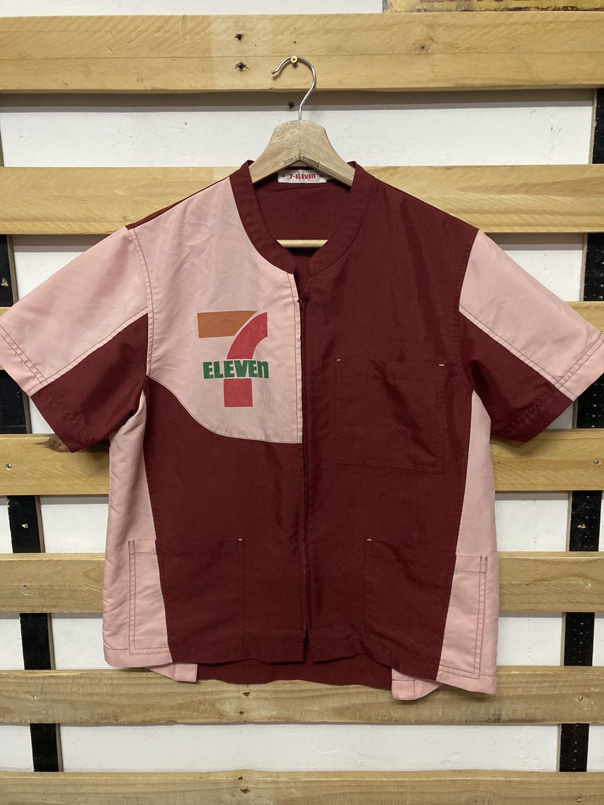 Japanese Brand × Vintage Vintage 7 Eleven Zipper Workwear Shirts Size US M / EU 48-50 / 2 - 1 Thumbnail