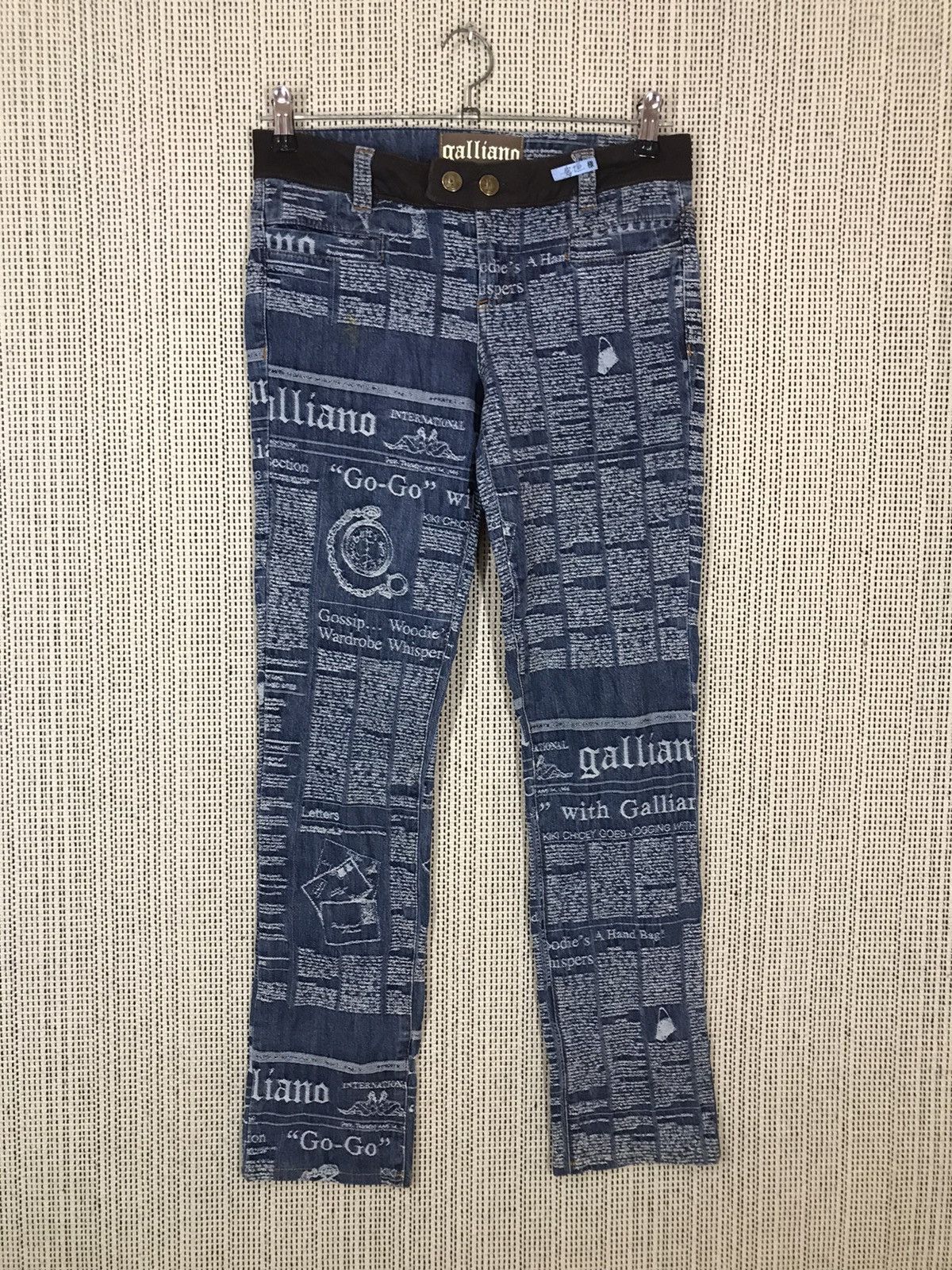 John Galliano John galliano distress fullprint design jeans