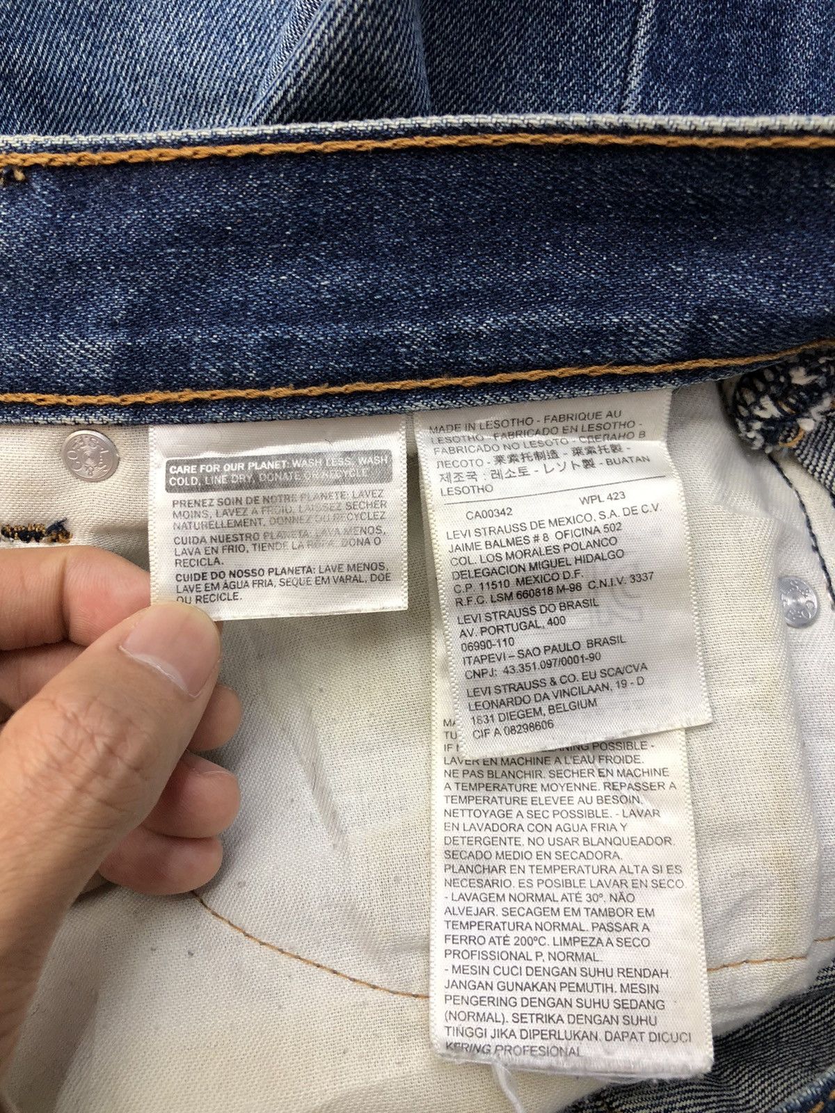 Levi's Vintage Levis 505 Faded Blue Jeans Size US 30 / EU 46 - 20 Thumbnail