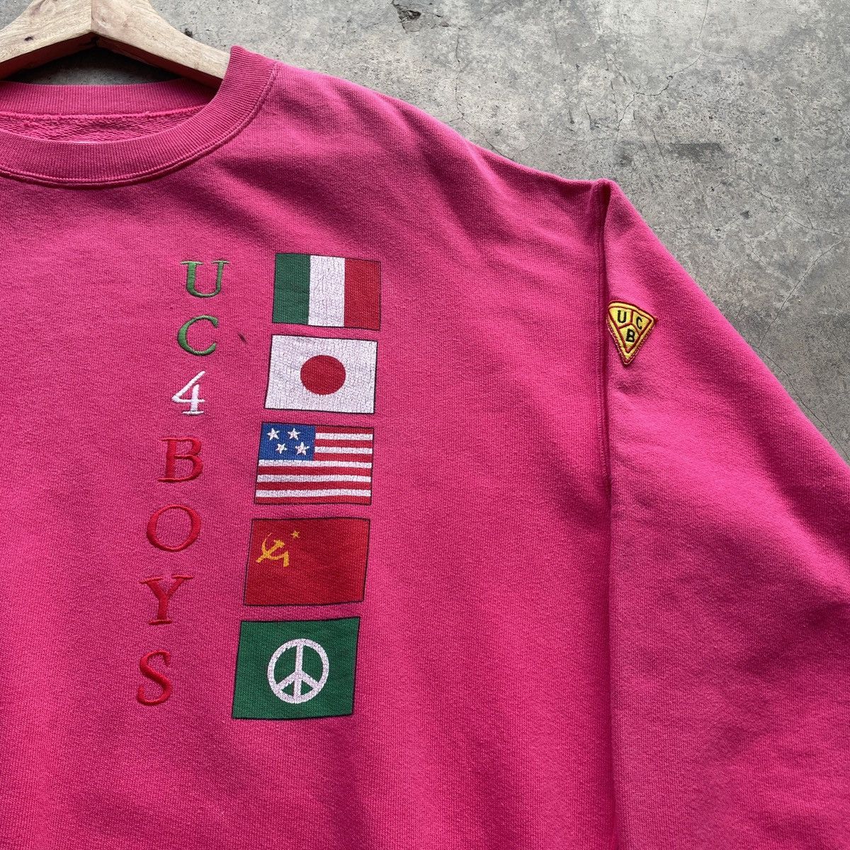 United Colors Of Benetton RARE💥 United Colors Benetton 5 Nation Flag Sweatshirt Jumper Size US L / EU 52-54 / 3 - 6 Thumbnail