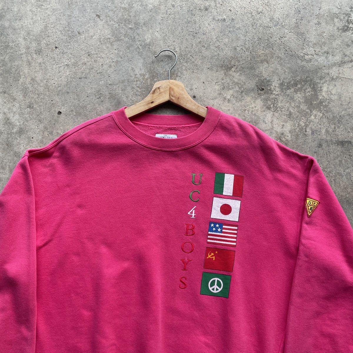 United Colors Of Benetton RARE💥 United Colors Benetton 5 Nation Flag Sweatshirt Jumper Size US L / EU 52-54 / 3 - 3 Thumbnail