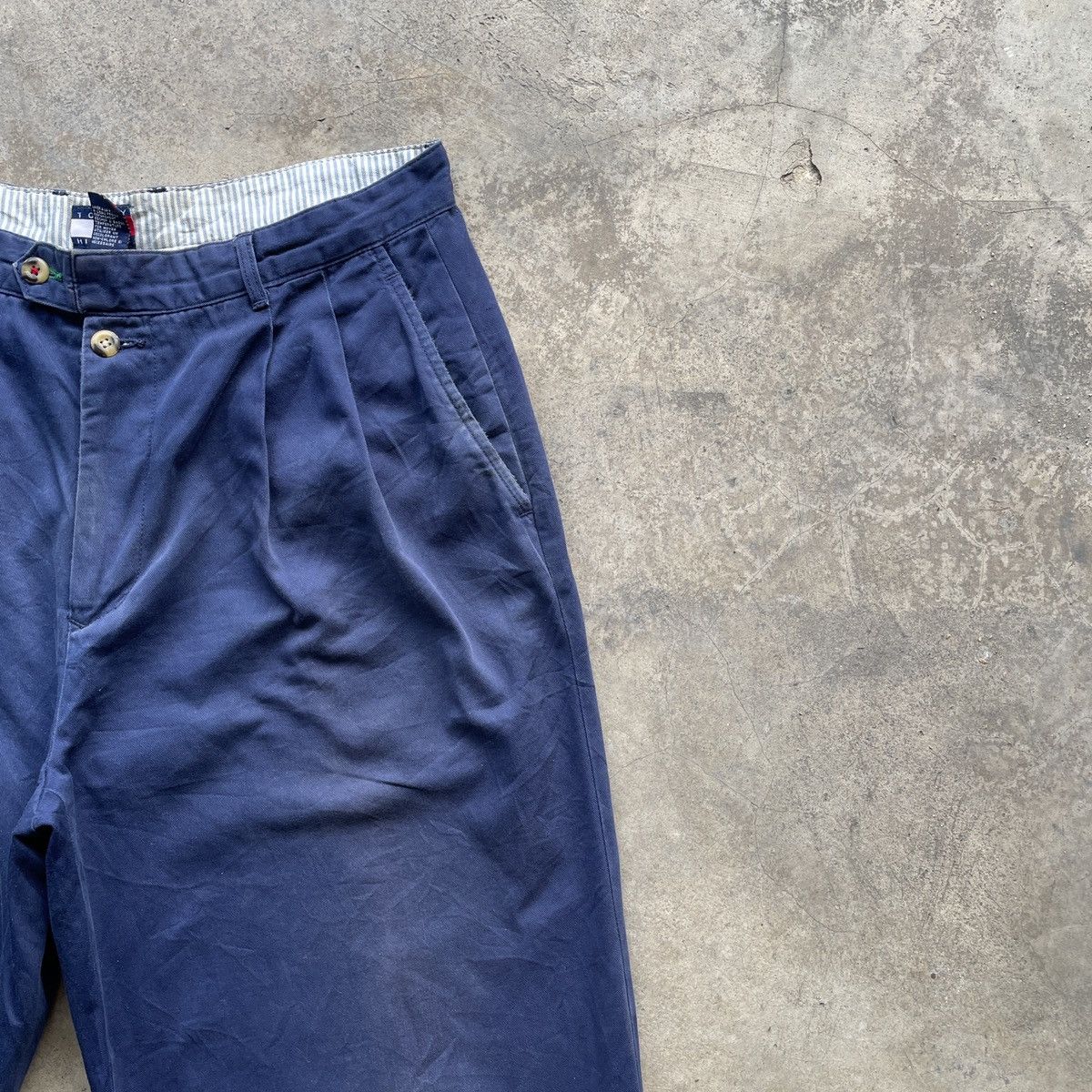 Tommy Hilfiger W32💥 Vintage Tommy Hilfiger Faded Trousers Blue Casual Pants Size US 32 / EU 48 - 5 Thumbnail