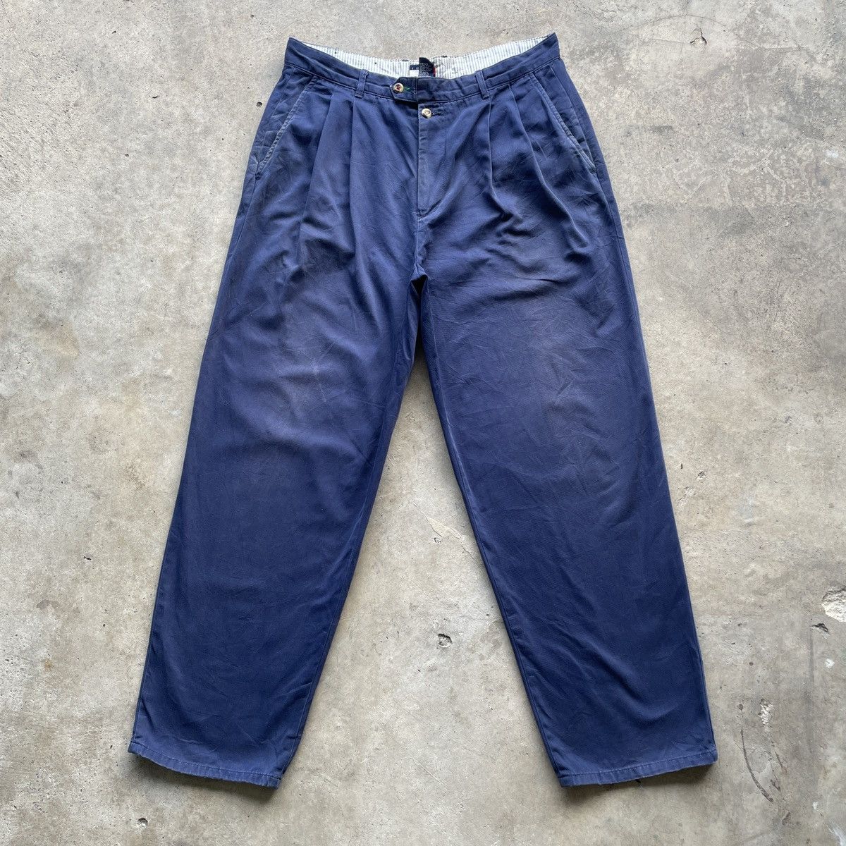 Tommy Hilfiger W32💥 Vintage Tommy Hilfiger Faded Trousers Blue Casual Pants Size US 32 / EU 48 - 1 Thumbnail