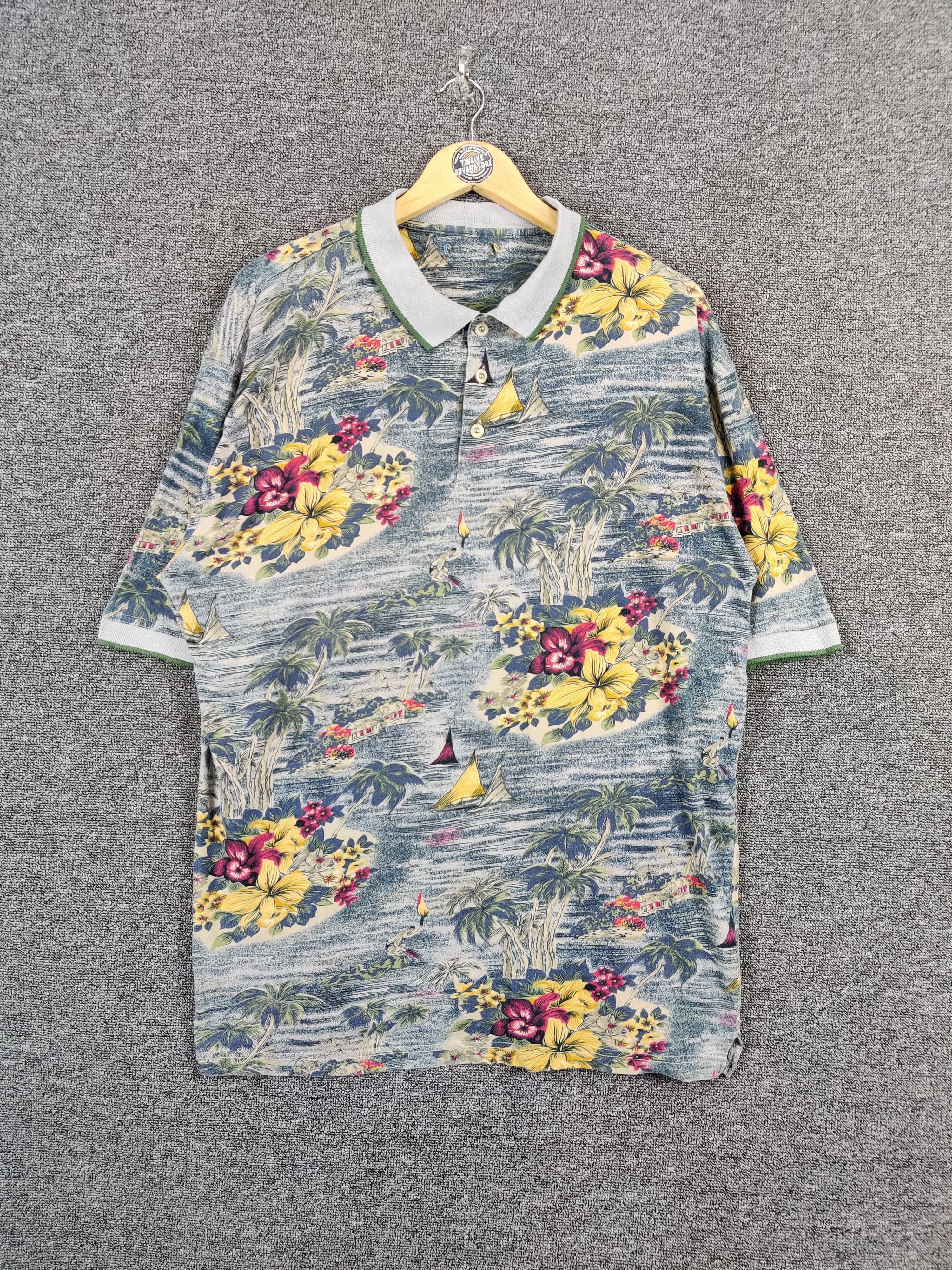 Vintage Hawaiian Art Shirt Button Up
