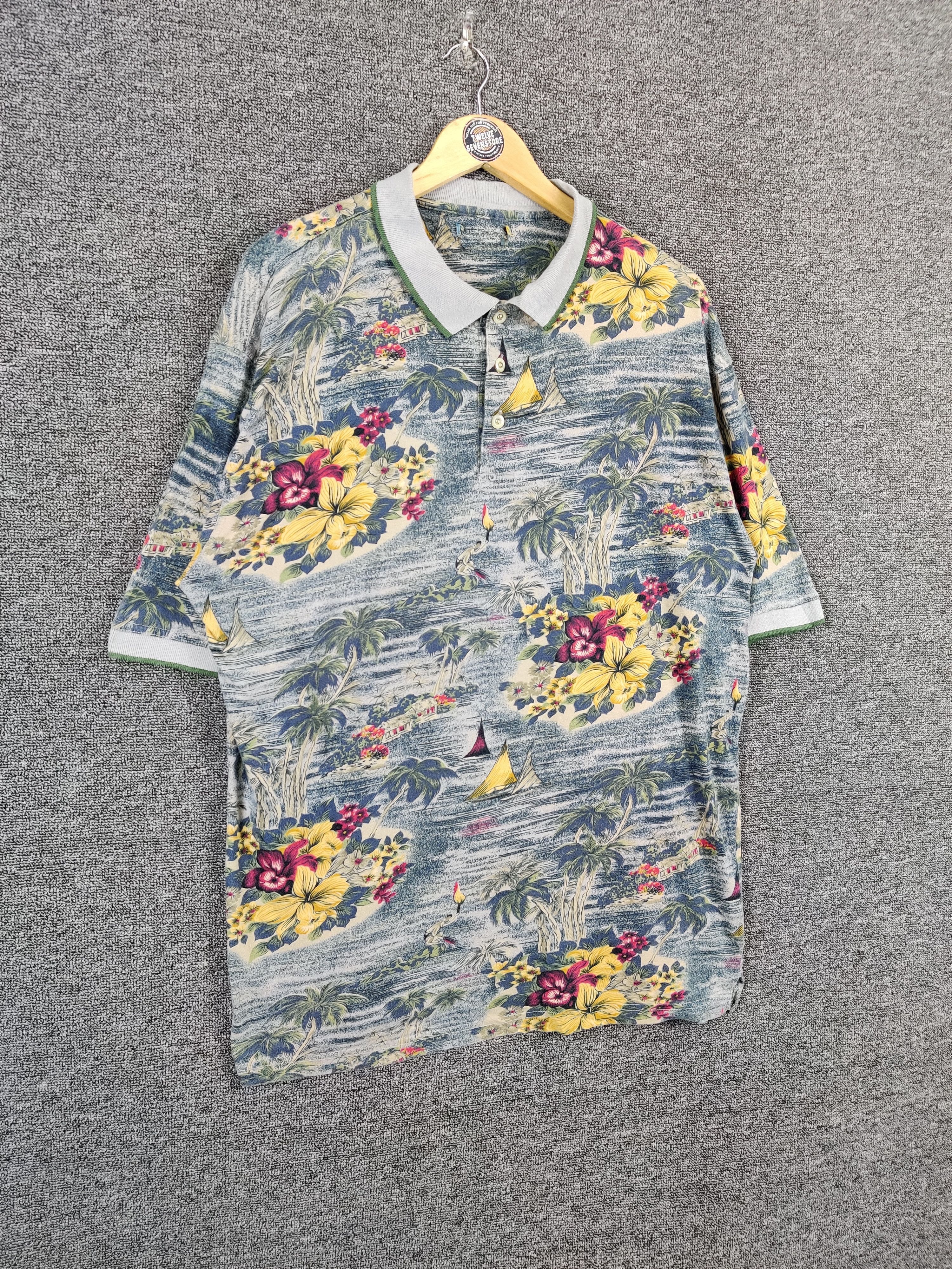 Vintage Vintage Hawaiian Art Polos Shirt Button Up Size US XL / EU 56 / 4 - 5 Thumbnail