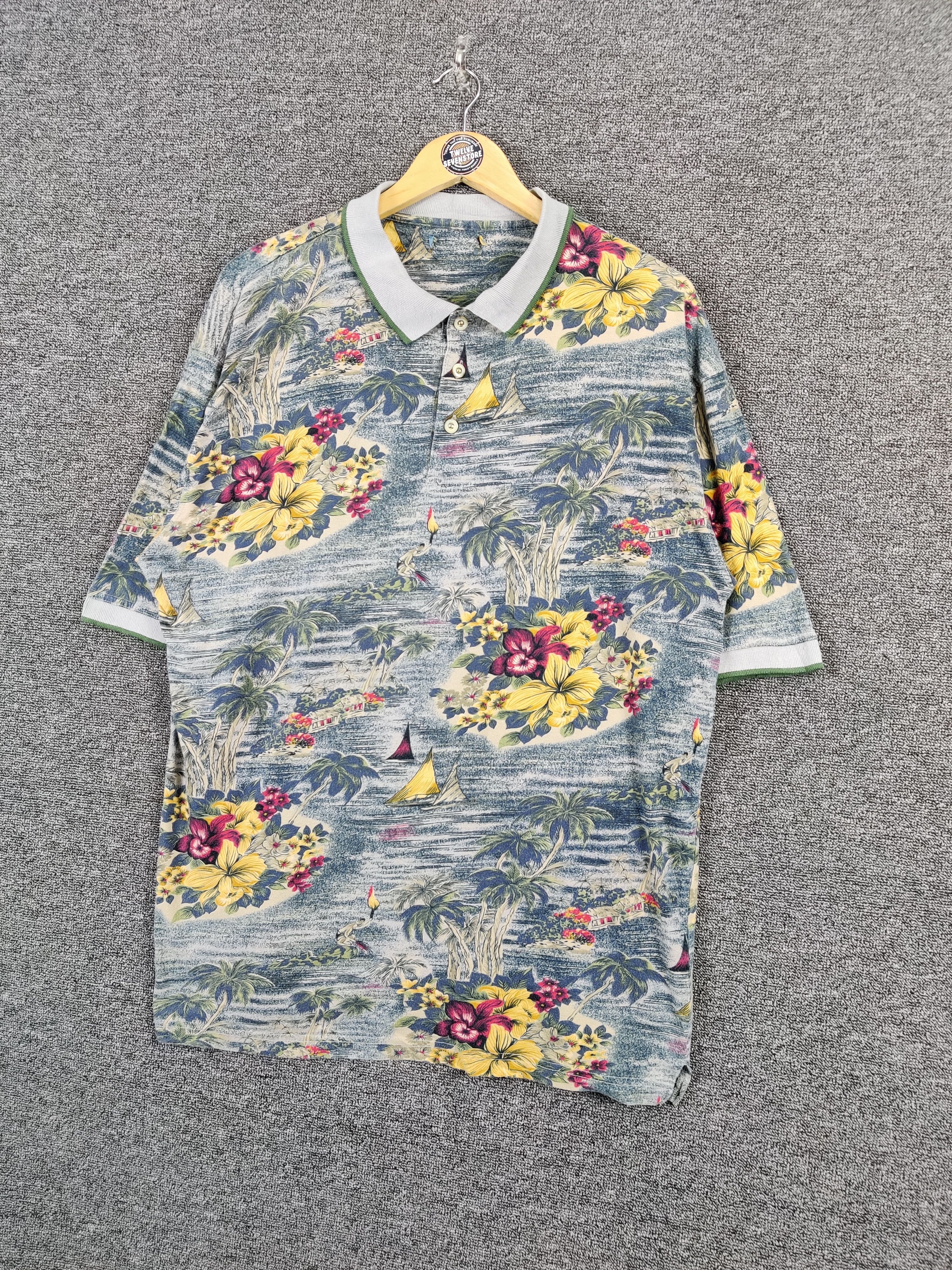 Vintage Vintage Hawaiian Art Polos Shirt Button Up Size US XL / EU 56 / 4 - 2 Thumbnail