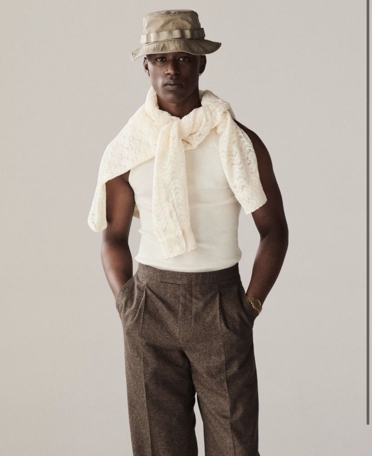 Aime Leon Dore ALD Long-Sleeve Rico Shirt size small pristine cream Size US S / EU 44-46 / 1 - 5 Thumbnail