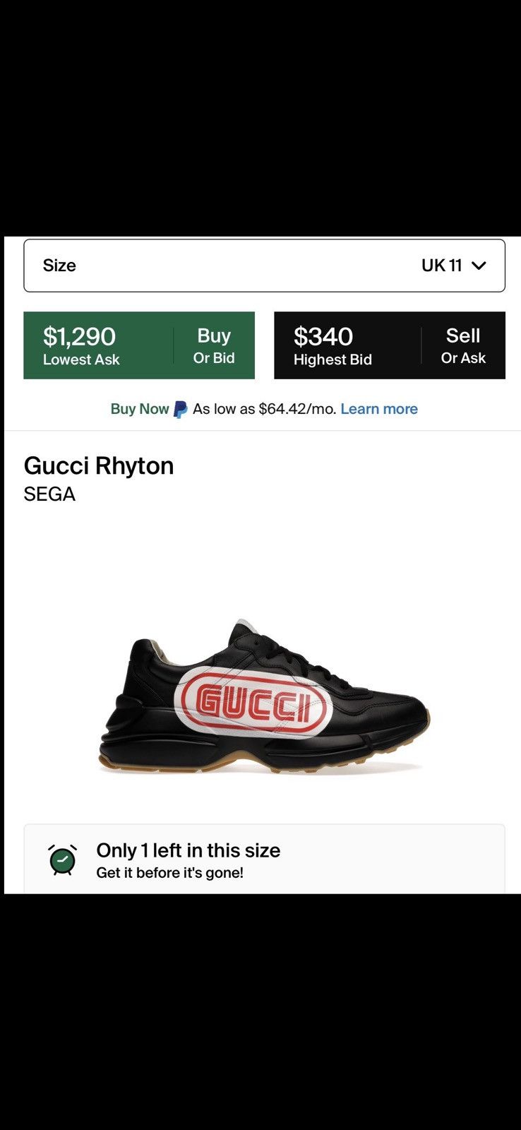 Gucci GUCCI RHYTON SEGA Size US 11 / EU 44 - 6 Thumbnail