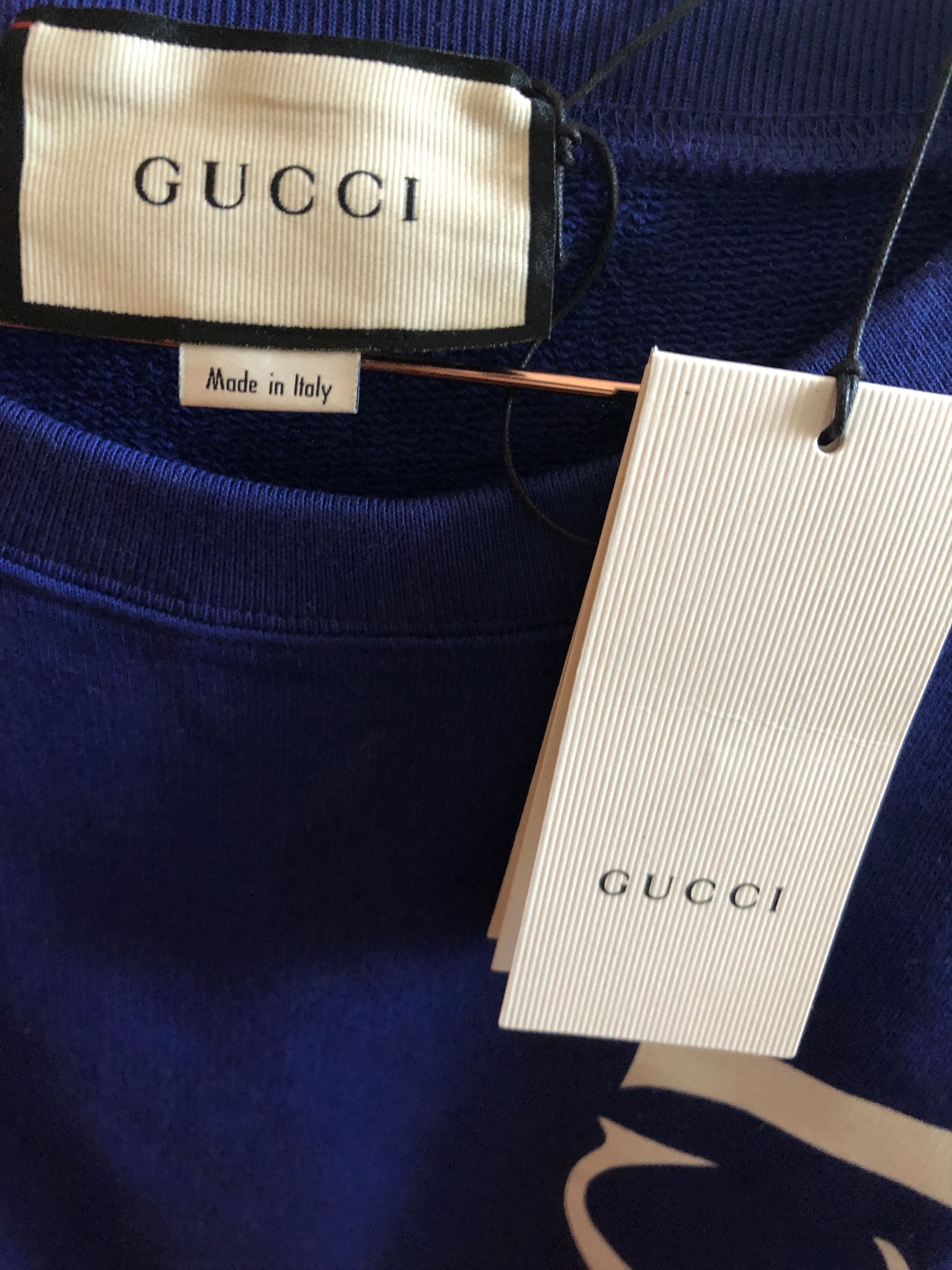 Gucci Gucci blue logo sweatshirt Size US L / EU 52-54 / 3 - 3 Thumbnail