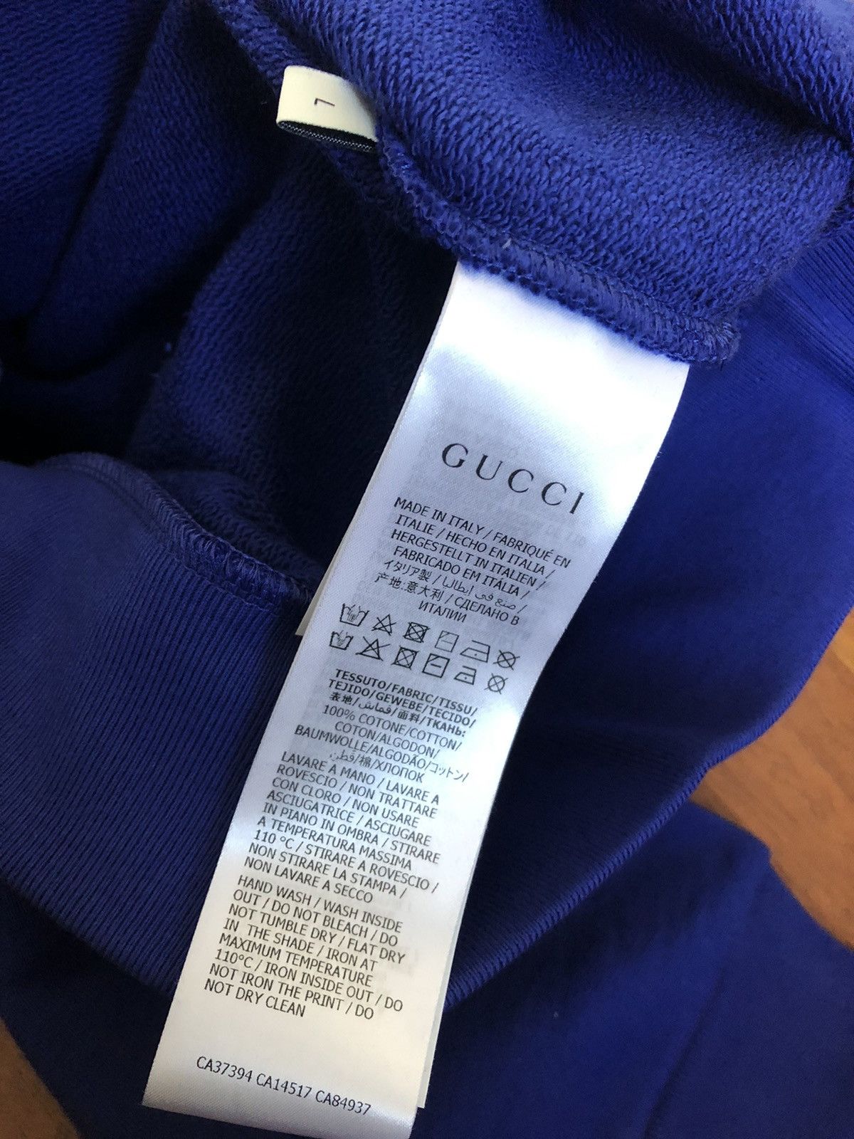 Gucci Gucci blue logo sweatshirt Size US L / EU 52-54 / 3 - 7 Thumbnail
