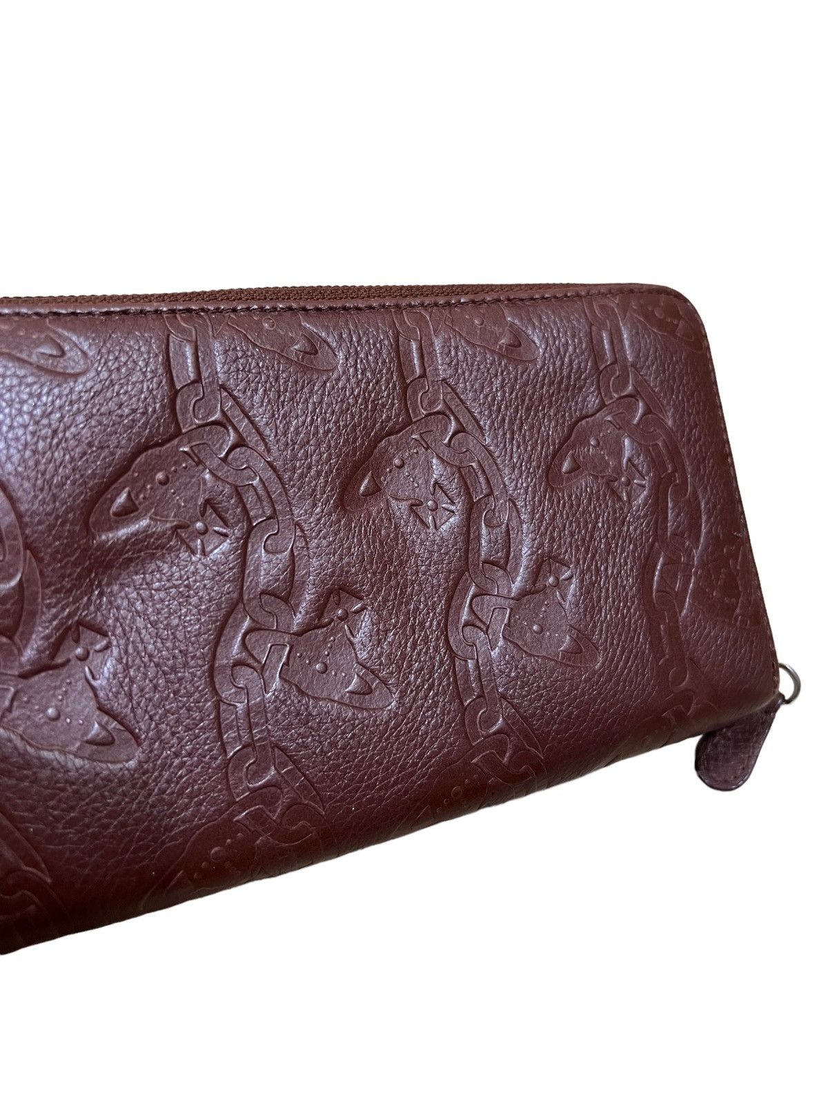RARE🔥Vivienne Westwood 🇬🇧 Orb Logo Embossed Long Zip Wallets