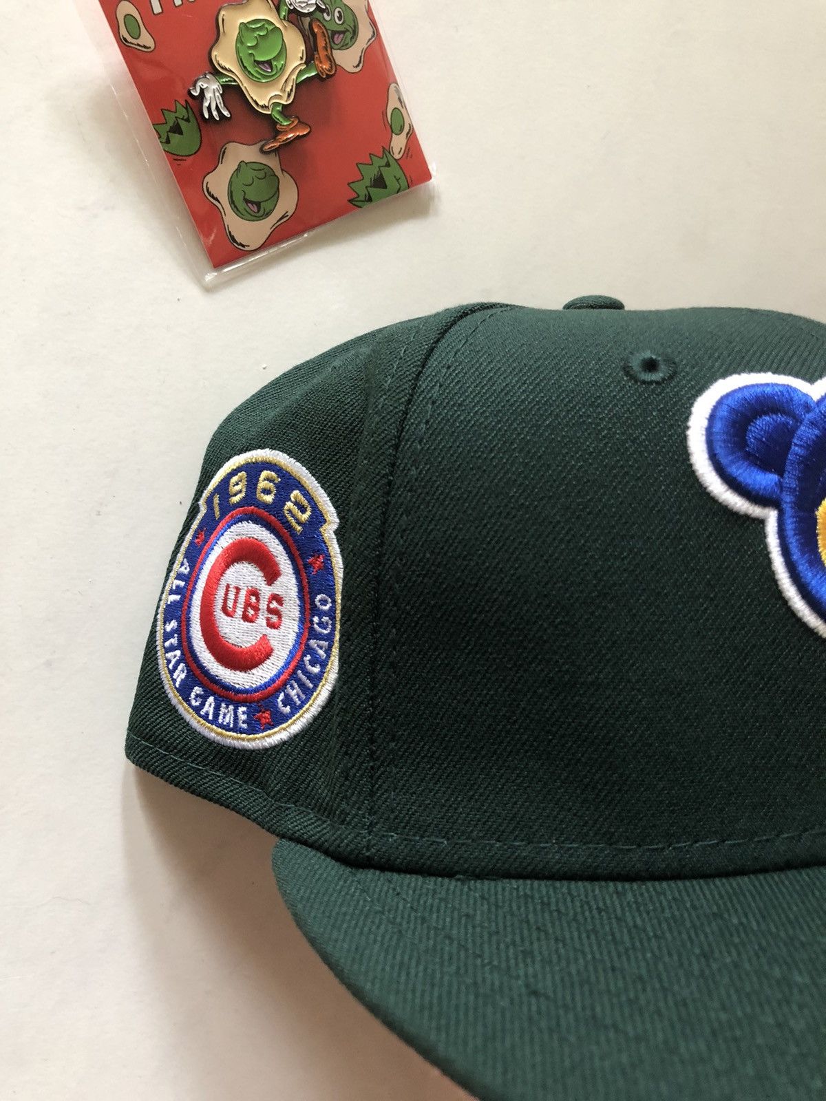 Hat Club × New Era 7 1/4 Green Eggs and Ham Chicago Cubs 1962 fitted pink brim Size ONE SIZE - 3 Thumbnail