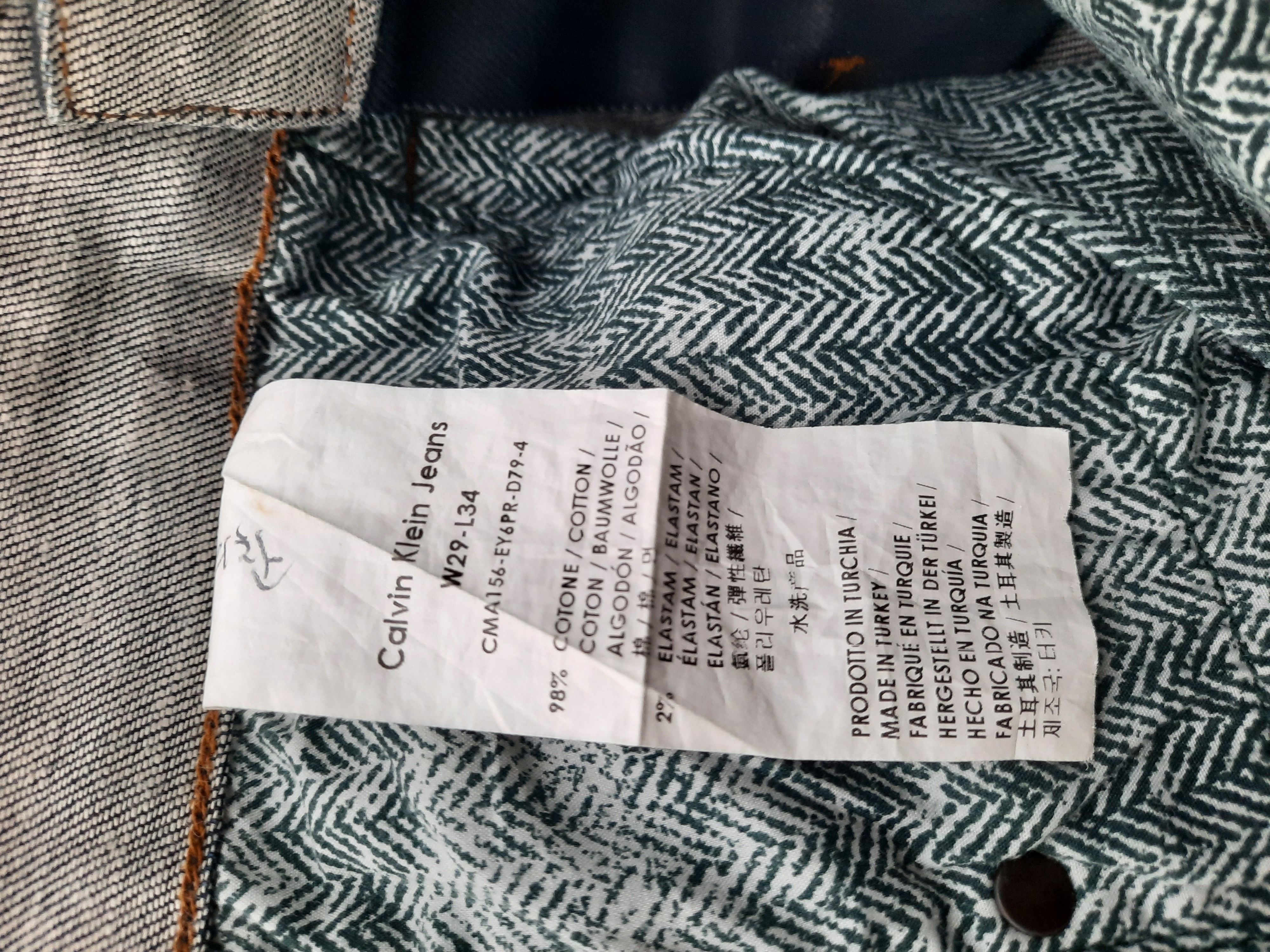 Calvin Klein Calvin Klein Regular Tapered Black Wax Jeans Size US 30 / EU 46 - 7 Thumbnail