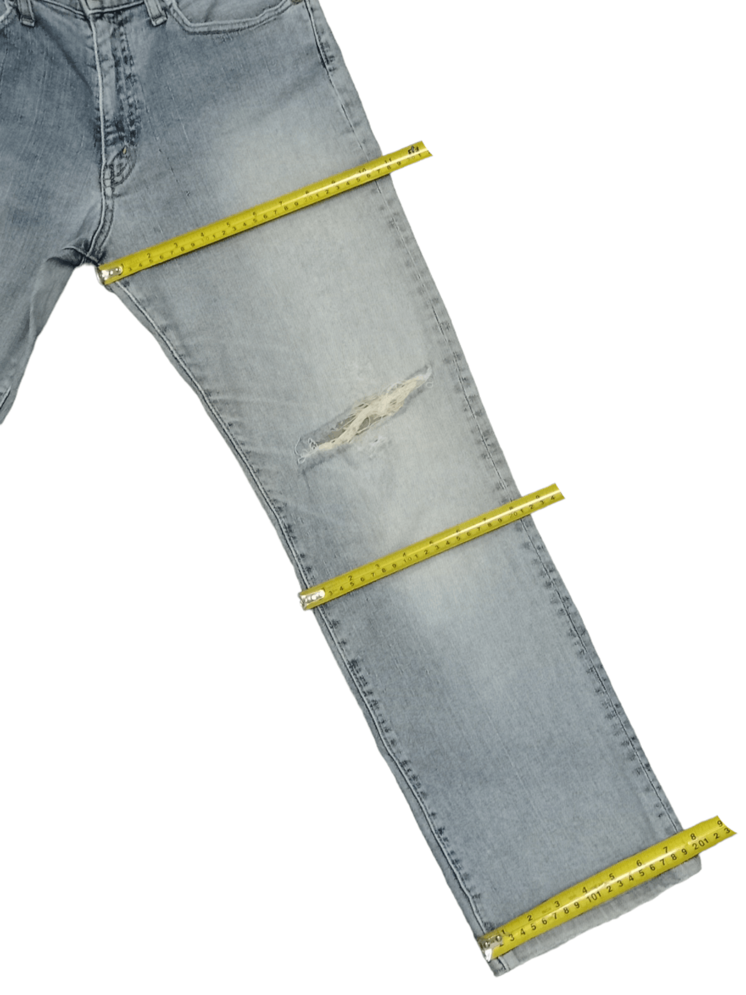 Japanese Brand Vintage Japanese Brand Light Wash Distressed Loose Jeans Size US 27 - 7 Thumbnail