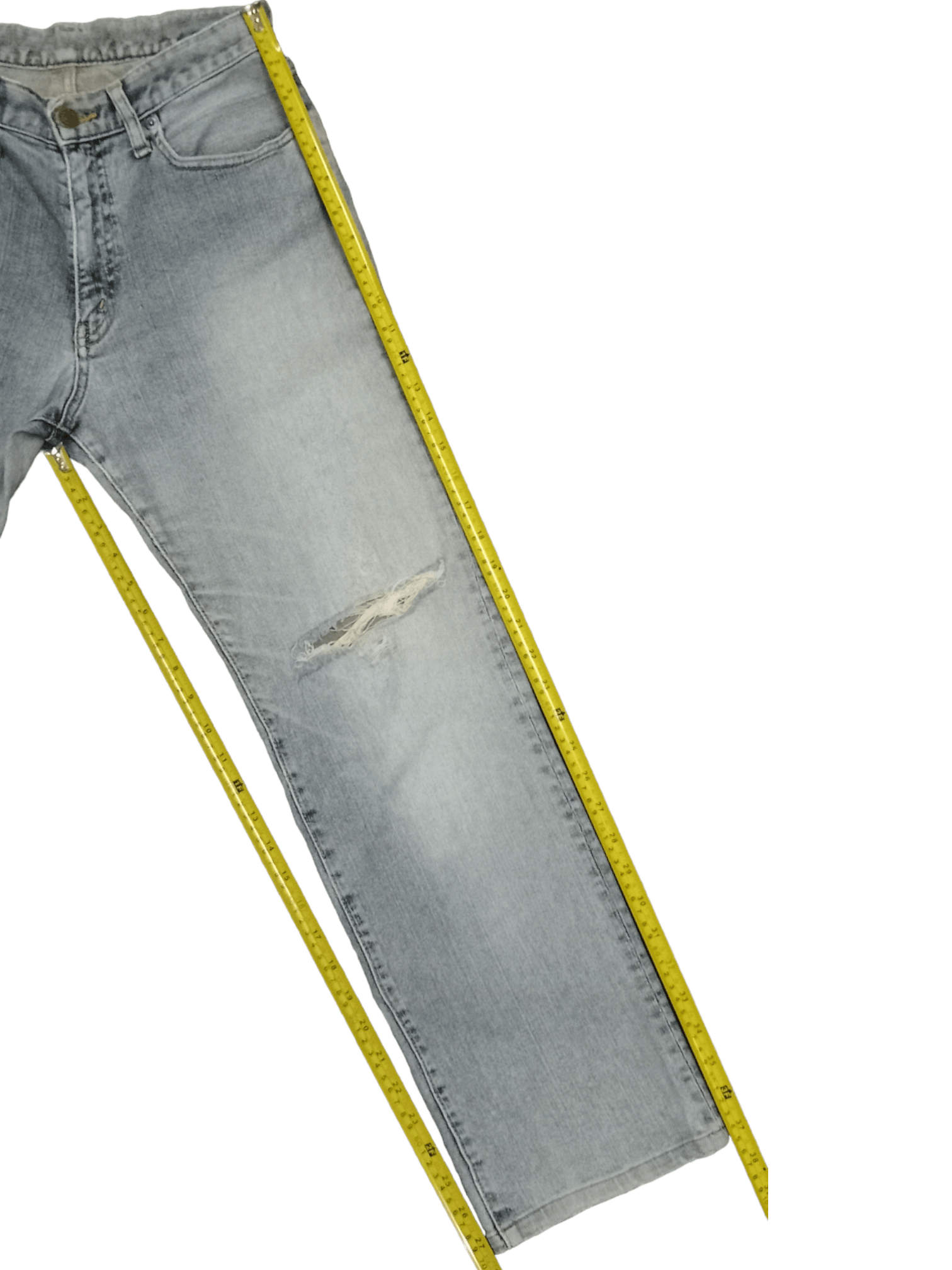 Japanese Brand Vintage Japanese Brand Light Wash Distressed Loose Jeans Size US 27 - 6 Thumbnail