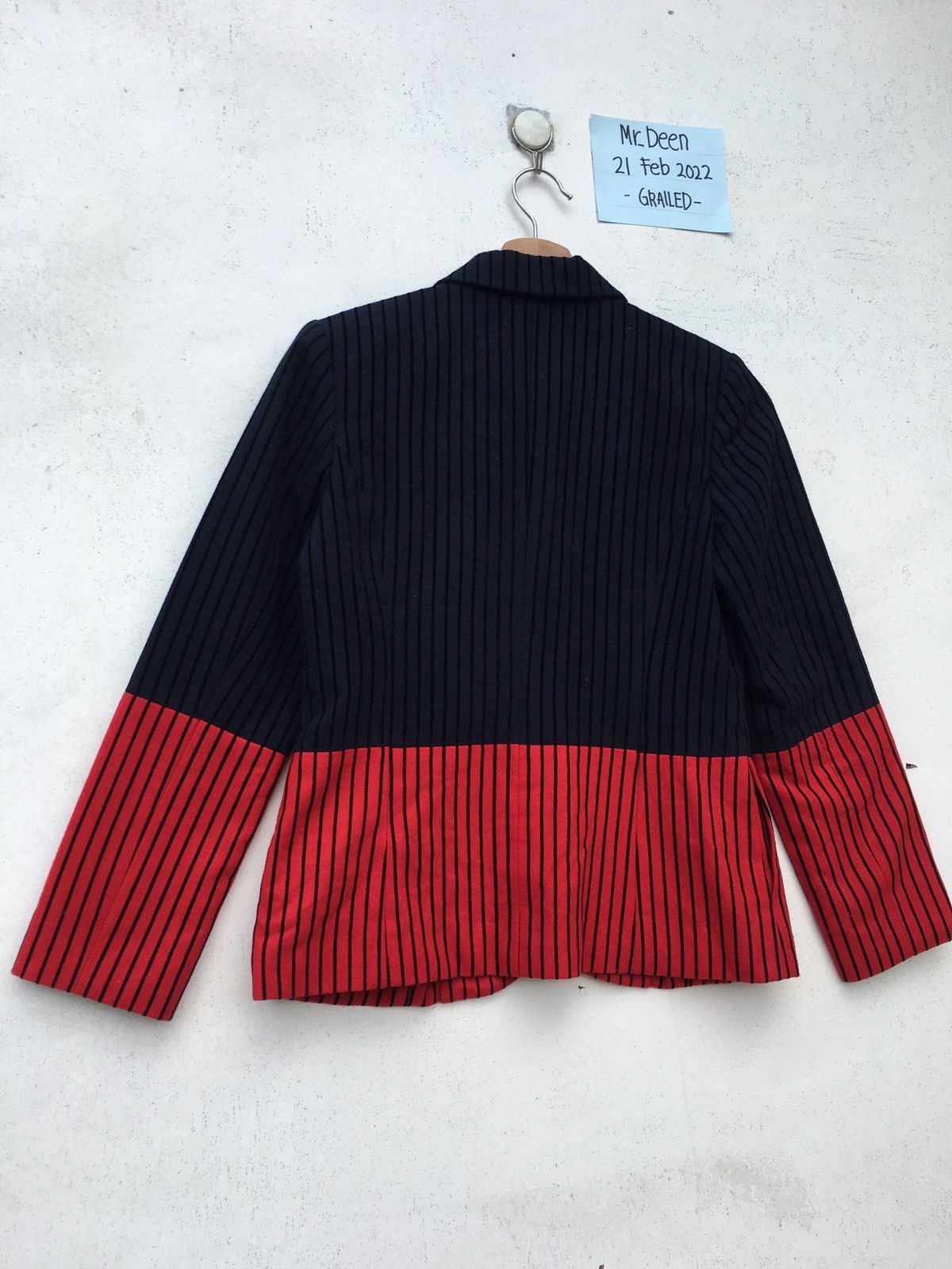 Moschino Rare MOSCHINO Stripes Velvet Blazer/Jacket Size 34S - 10 Thumbnail