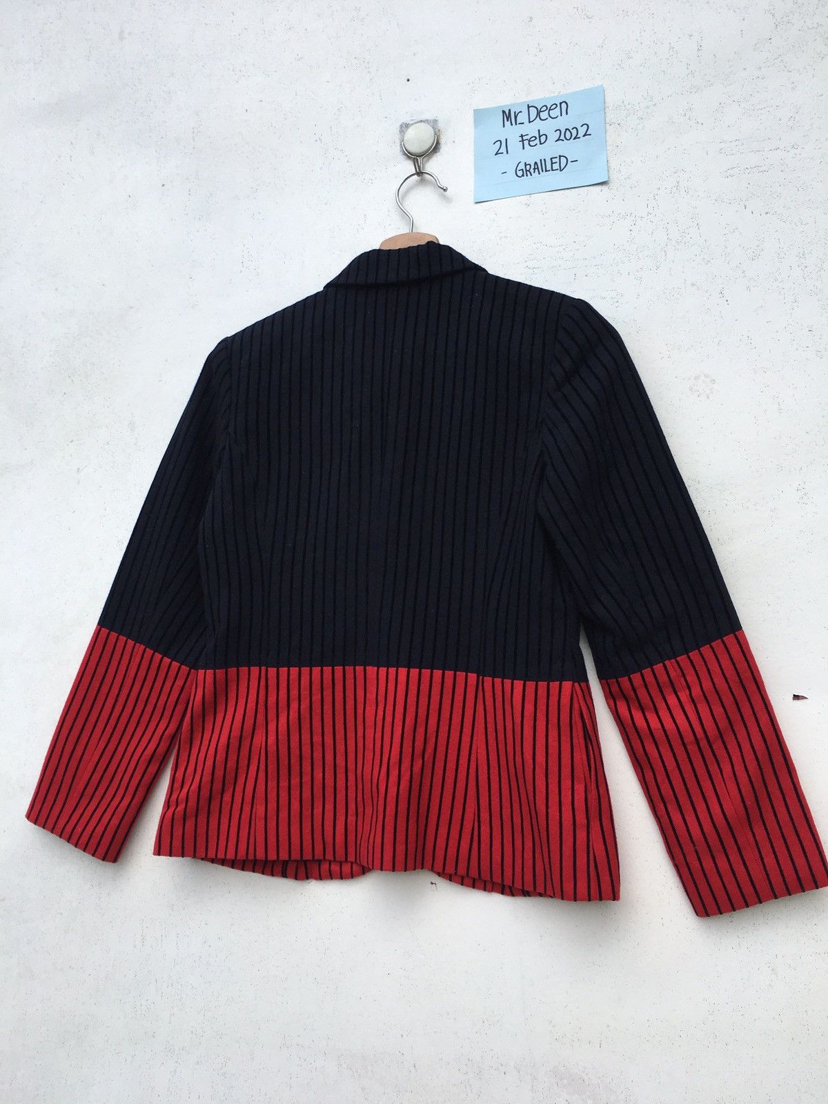 Moschino Rare MOSCHINO Stripes Velvet Blazer/Jacket Size 34S - 11 Thumbnail