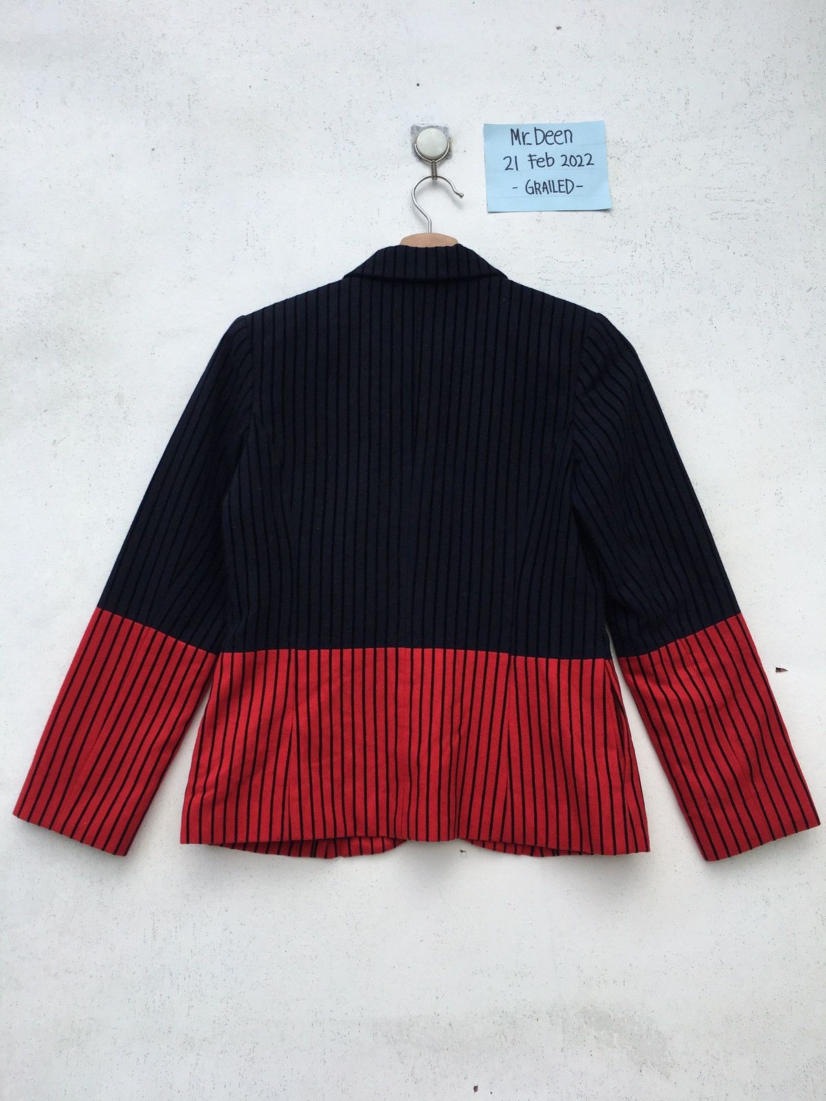 Moschino Rare MOSCHINO Stripes Velvet Blazer/Jacket Size 34S - 9 Thumbnail