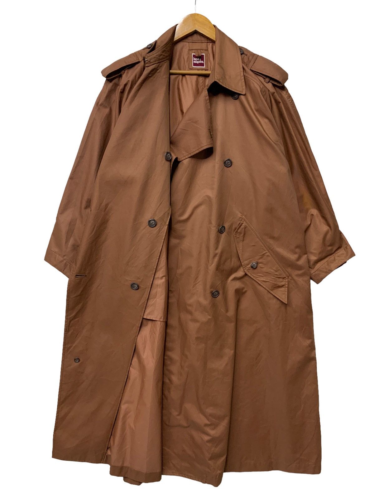 Issey Miyake 🔥VTG 80s ISSEY MIYAKE OVERCOAT DOUBLE BREAST Size US XL / EU 56 / 4 - 2 Thumbnail
