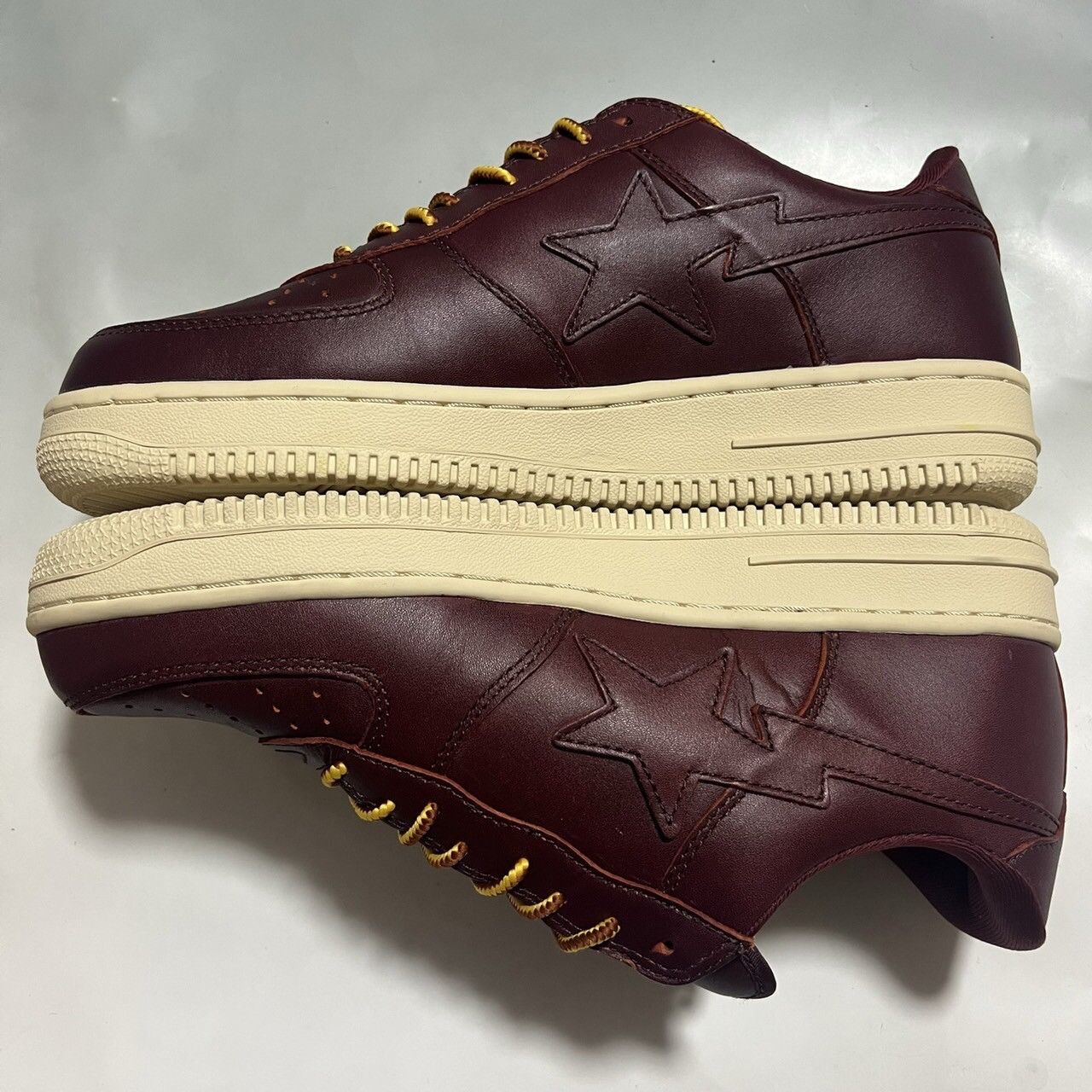 Bape 2007 BAPE Sta Red brown leather Size US 10 / EU 43 - 4 Thumbnail