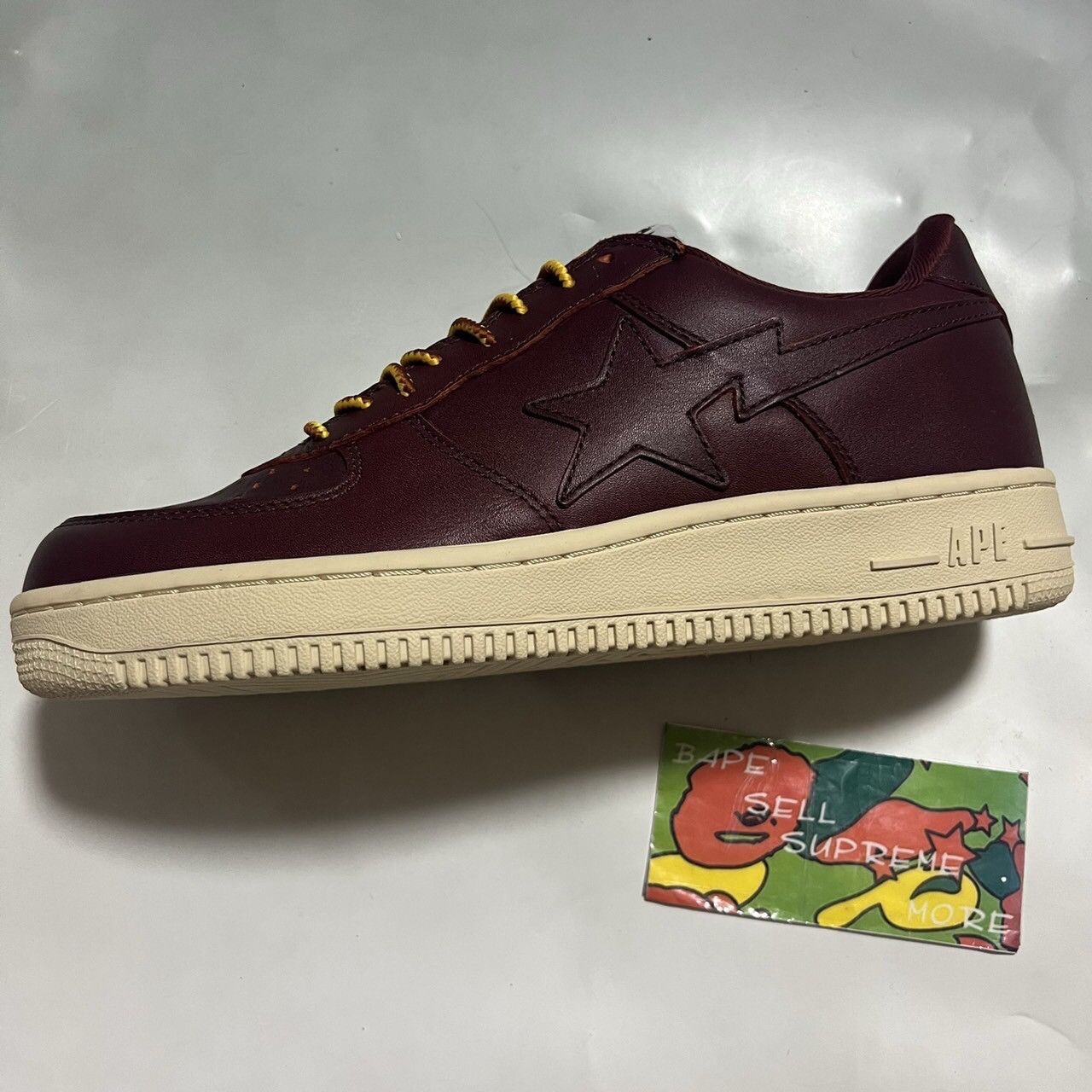 Bape 2007 BAPE Sta Red brown leather Size US 10 / EU 43 - 1 Thumbnail
