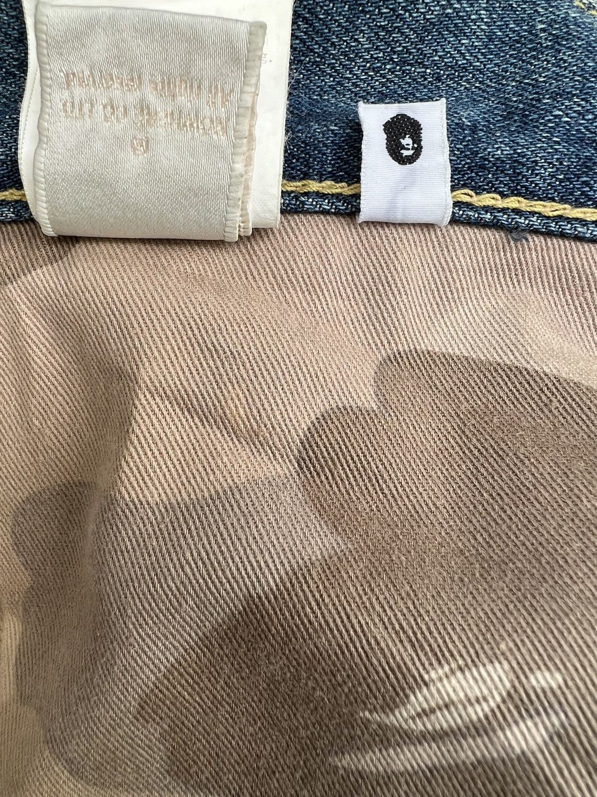 Bape × Nigo Vintage Bathing Ape Japan Bape Star Light Blue Denim Jeans Size US 34 / EU 50 - 25 Thumbnail