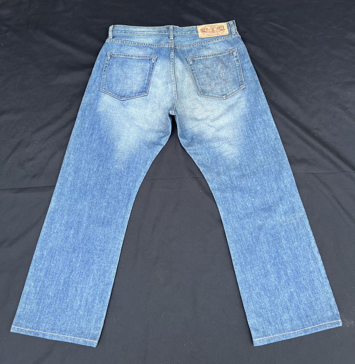 Bape × Nigo Vintage Bathing Ape Japan Bape Star Light Blue Denim Jeans Size US 34 / EU 50 - 5 Thumbnail