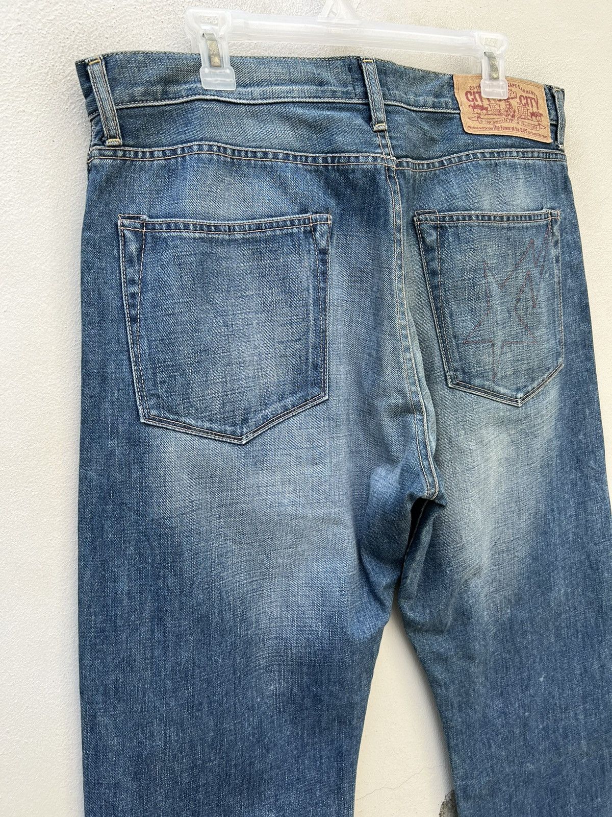 Bape × Nigo Vintage Bathing Ape Japan Bape Star Light Blue Denim Jeans Size US 34 / EU 50 - 16 Thumbnail