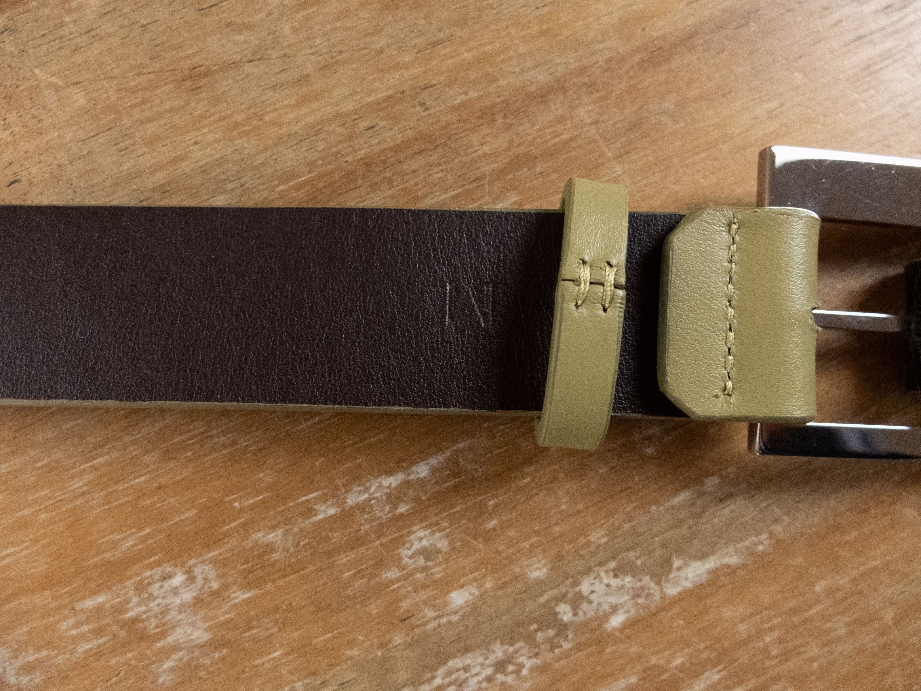 The Attico THE ATTICO green leather asymmetric logo buckle belt Medium Size ONE SIZE - 7 Thumbnail