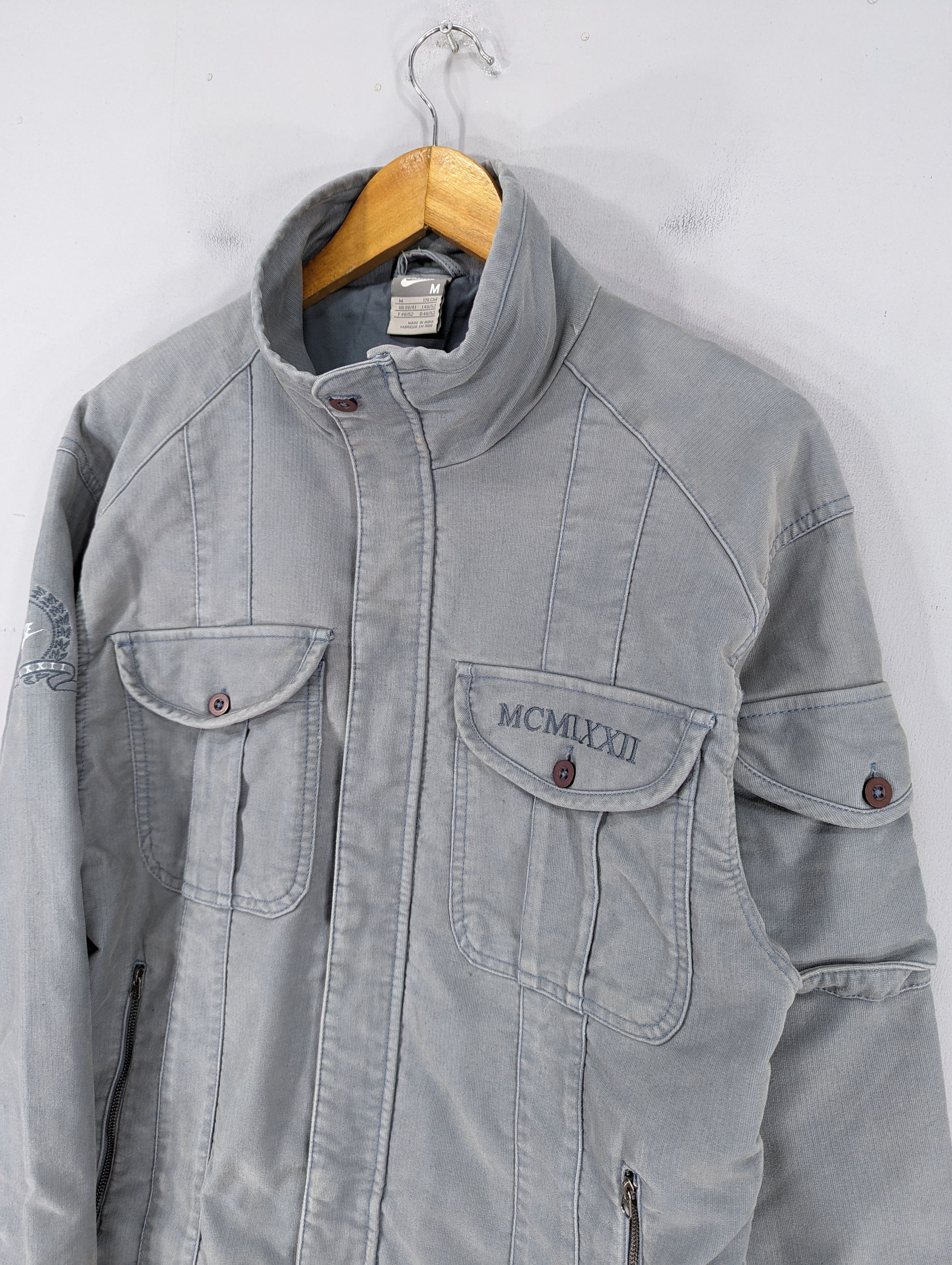 Hypebeast × Nike 🔥RARE🔥Nike MCMLXXII Faded Blue Motorcycles Style Jacket Size US M / EU 48-50 / 2 - 5 Thumbnail