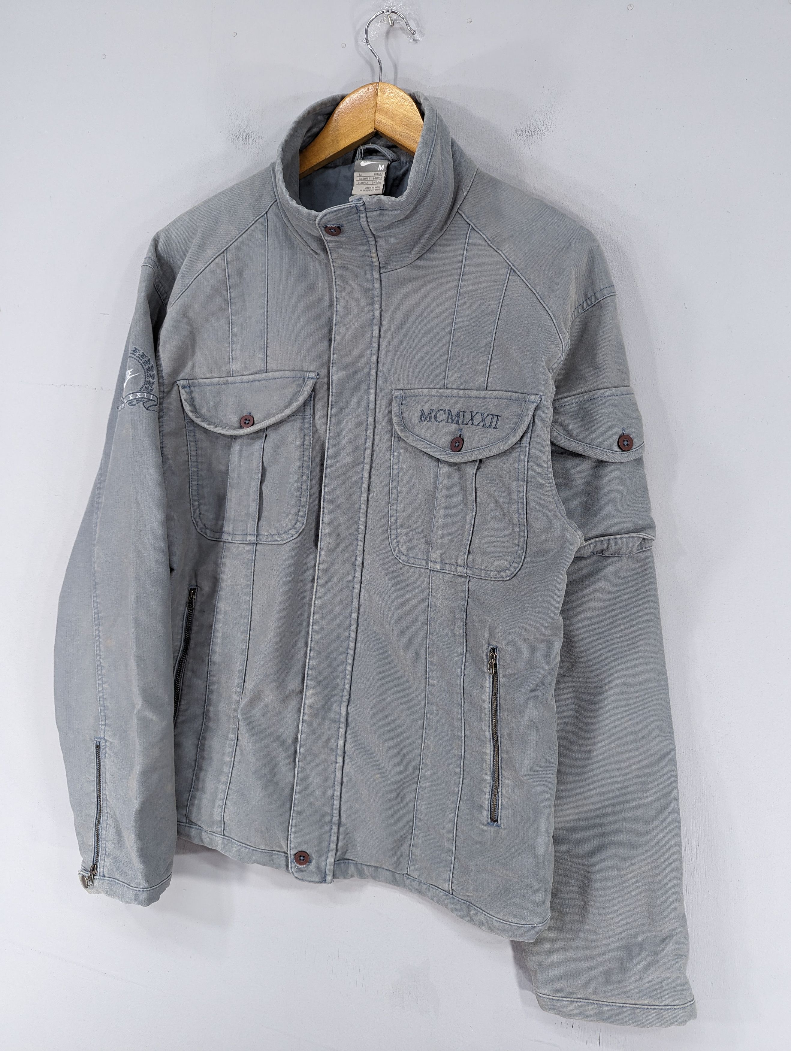 Hypebeast × Nike 🔥RARE🔥Nike MCMLXXII Faded Blue Motorcycles Style Jacket Size US M / EU 48-50 / 2 - 3 Thumbnail