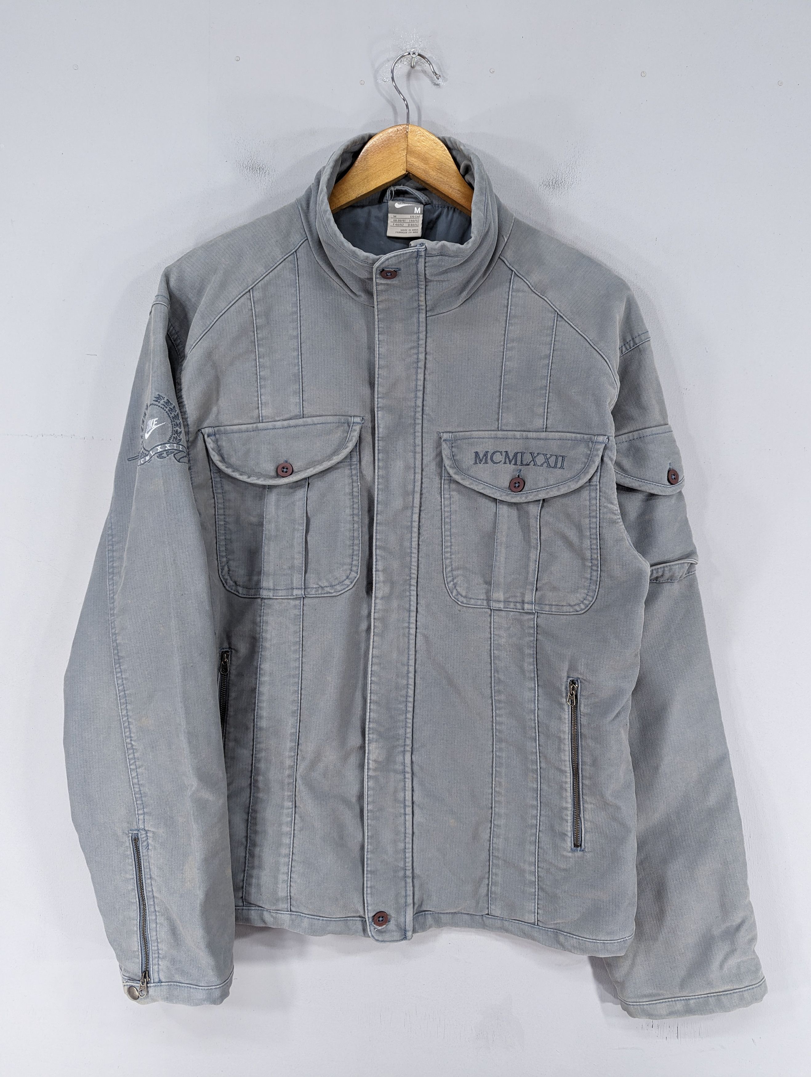 Hypebeast × Nike 🔥RARE🔥Nike MCMLXXII Faded Blue Motorcycles Style Jacket Size US M / EU 48-50 / 2 - 1 Thumbnail
