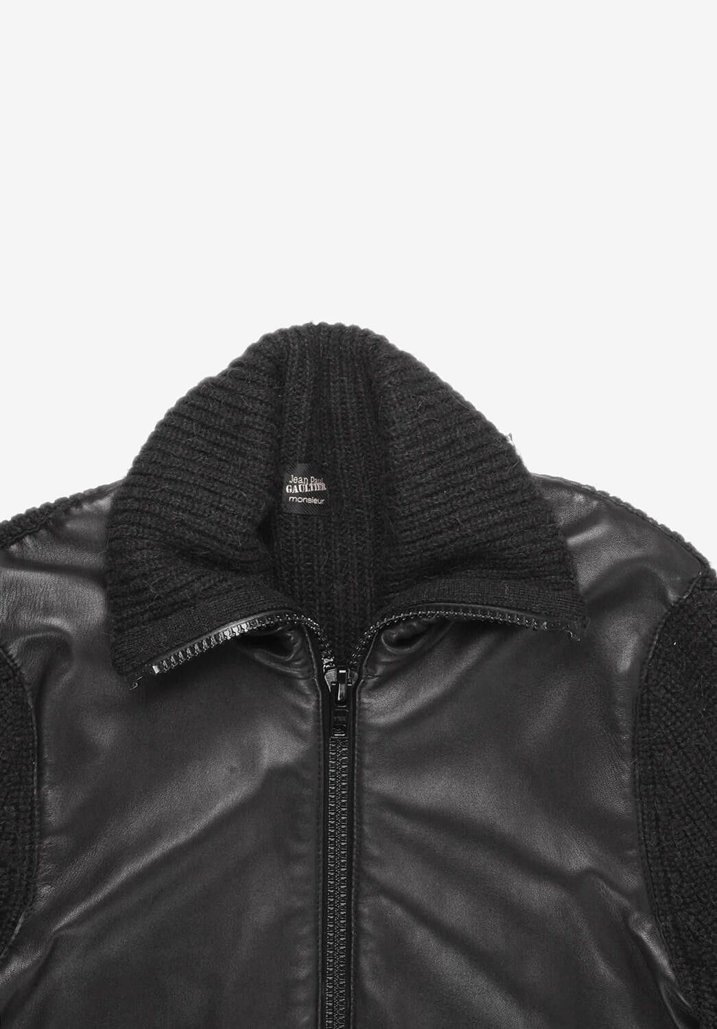 Jean Paul Gaultier Jean Paul Gaultier Monsieur Front Leather Jacket/Sweater L Size US L / EU 52-54 / 3 - 2 Thumbnail