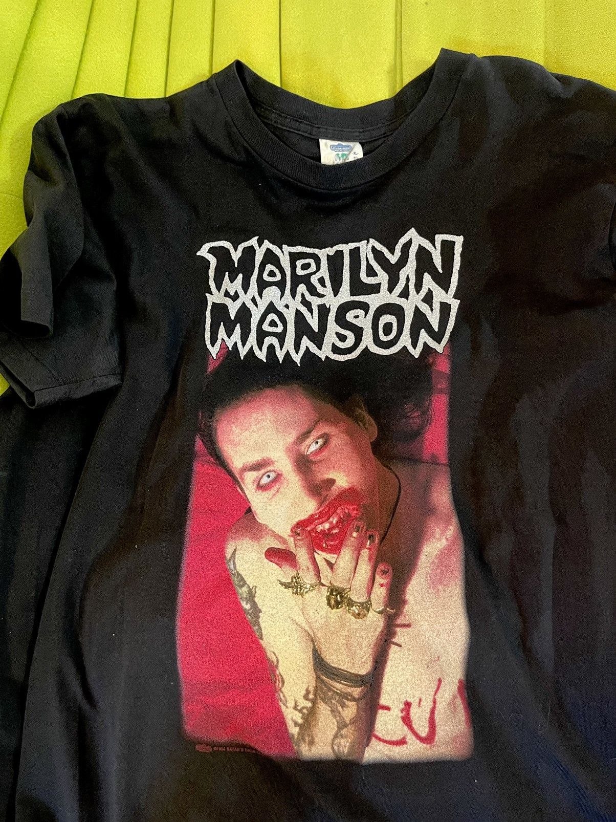 Marilyn Manson × Vintage Vintage OG 1998 Marilyn Manson GD OF FUK XL Shirt Size US XL / EU 56 / 4 - 3 Thumbnail