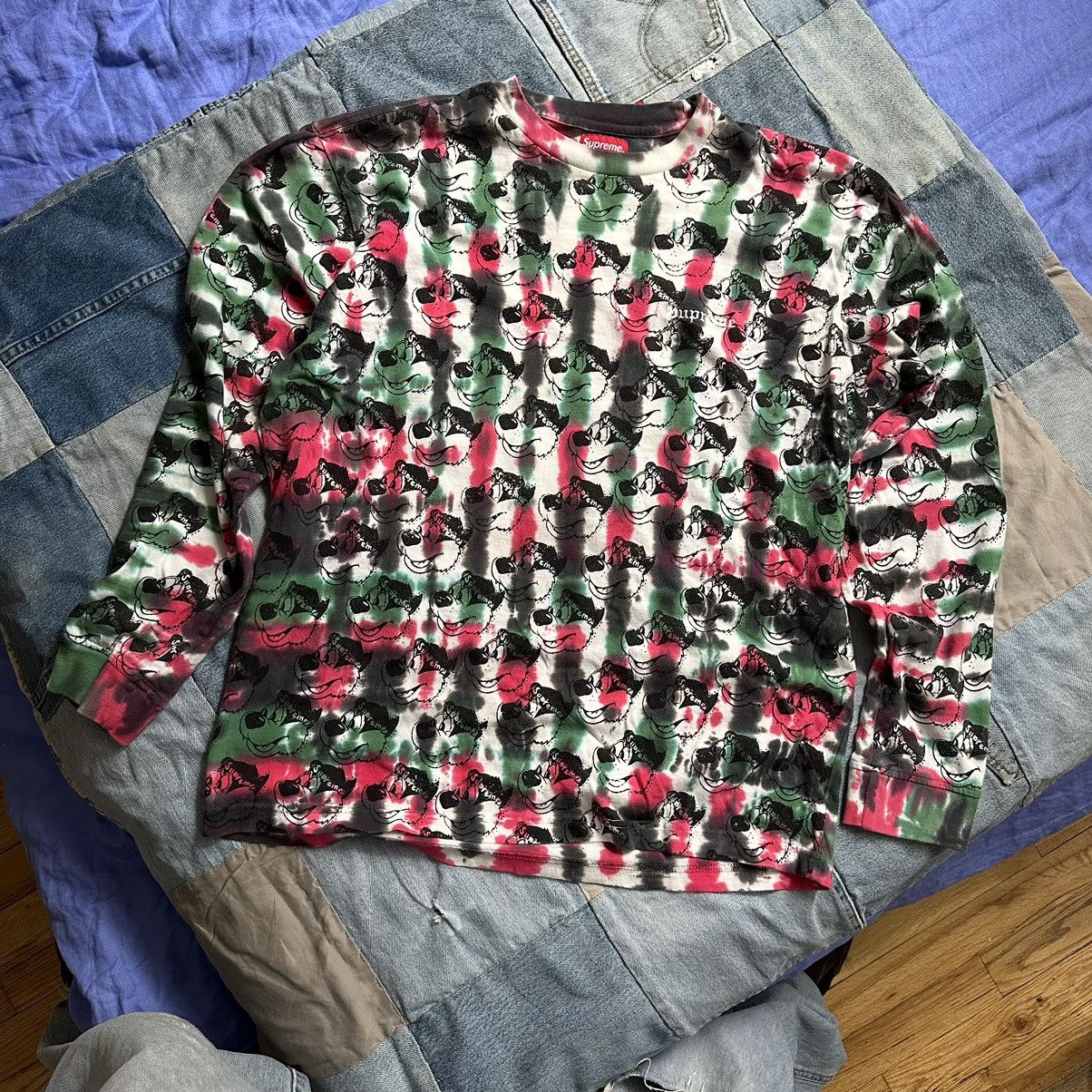 Supreme Supreme Tie Dye Dyed Bear Longsleeve Shirt Top Size US S / EU 44-46 / 1 - 3 Thumbnail