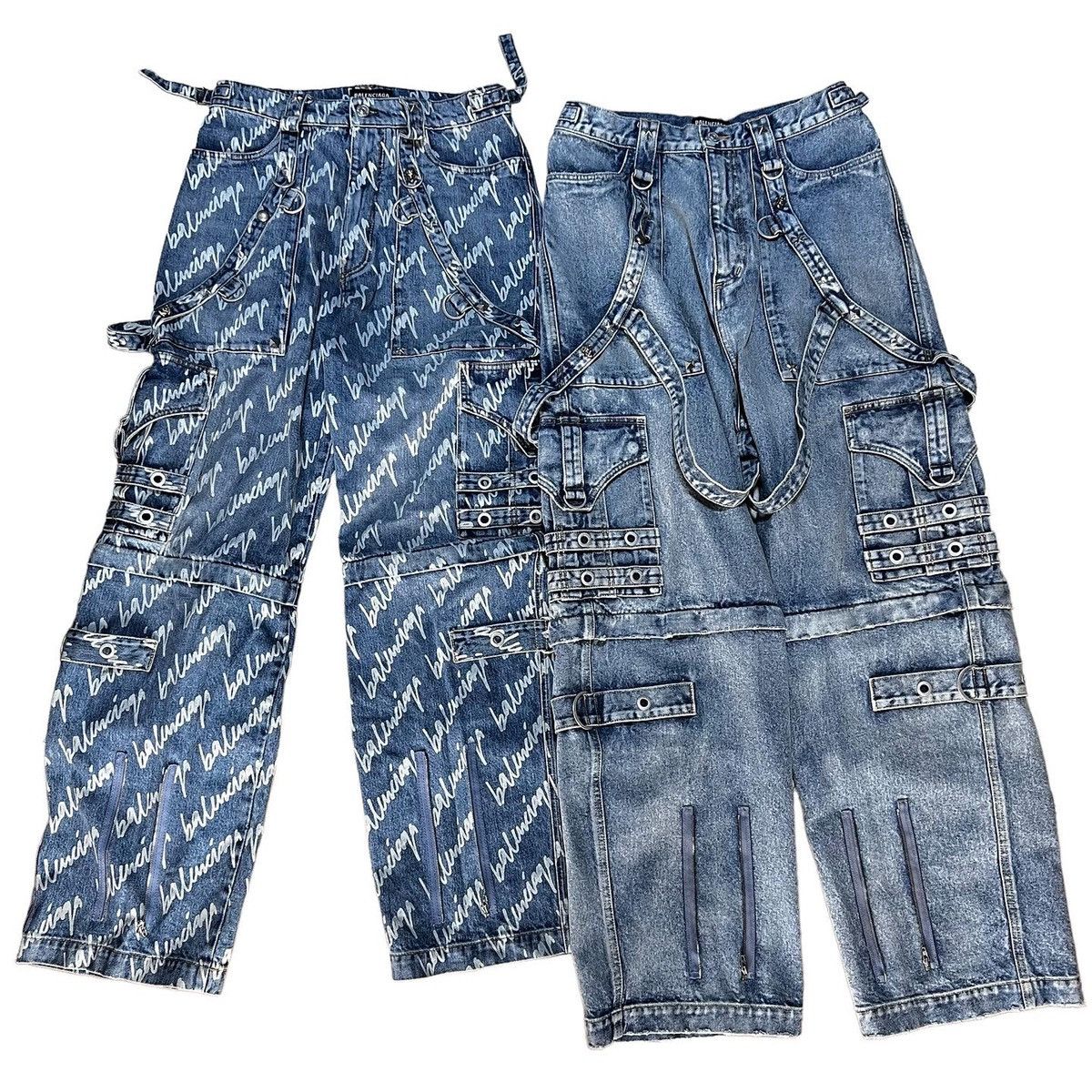 Balenciaga BALENCIAGA 2022AW All Over Logo RAVER JEANS Size US 31 - 3 Thumbnail