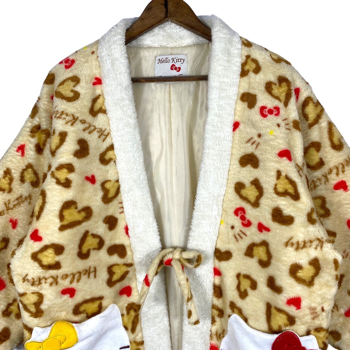 Cartoon Network Hello Kitty Kimono Fluffy Puffer Cardigan Size M / US 6-8 / IT 42-44 - 5 Thumbnail