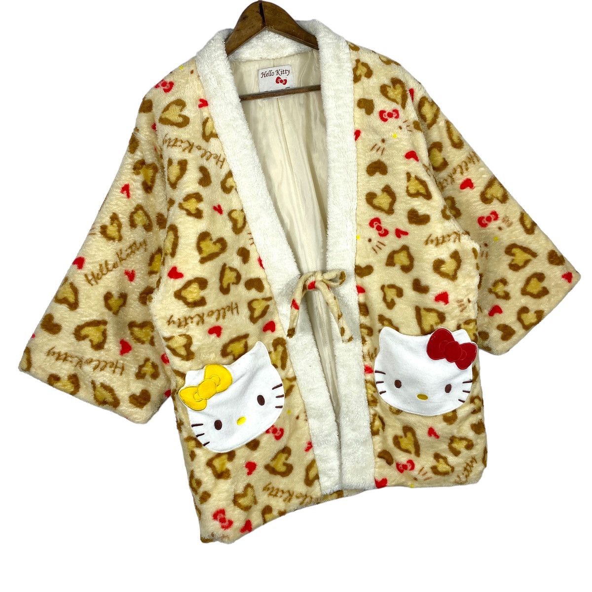 Cartoon Network Hello Kitty Kimono Fluffy Puffer Cardigan Size M / US 6-8 / IT 42-44 - 4 Thumbnail
