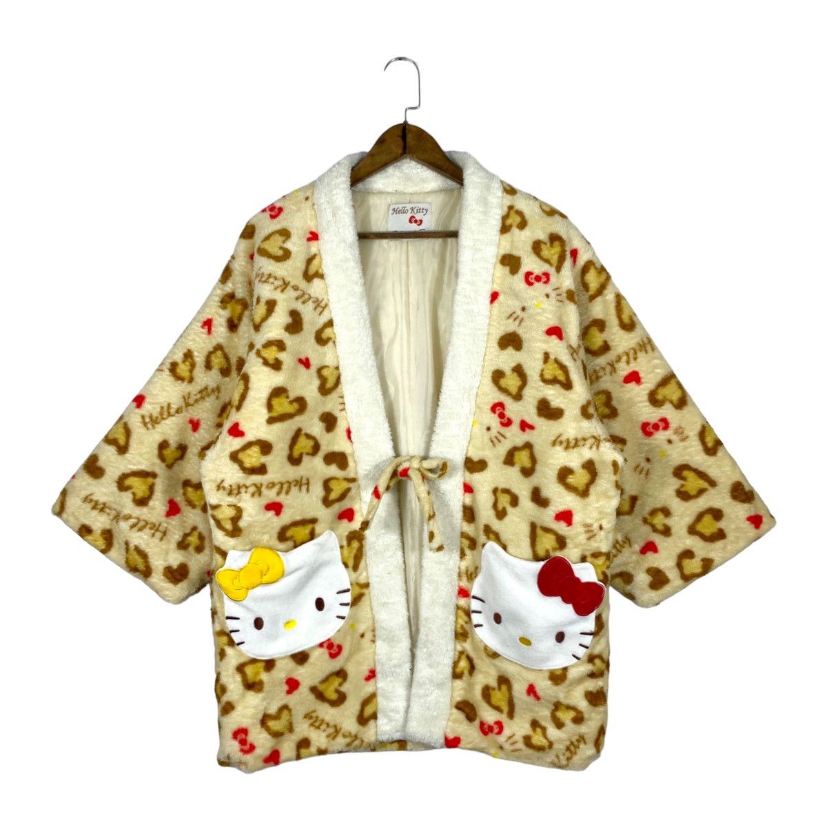 Cartoon Network Hello Kitty Kimono Fluffy Puffer Cardigan Size M / US 6-8 / IT 42-44 - 2 Thumbnail