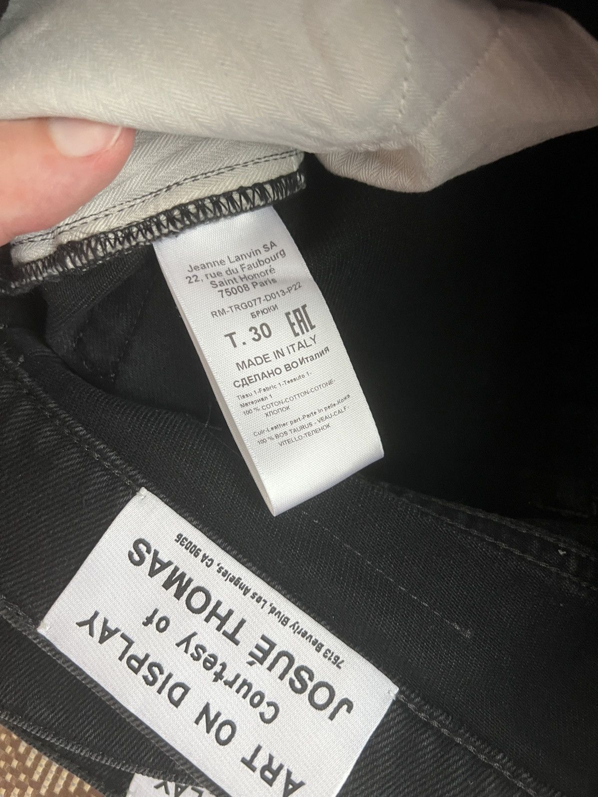 Gallery Dept. × Lanvin *1115$* Lanvin x Gallery Dept Denim with Leather Patch Size US 30 / EU 46 - 10 Thumbnail
