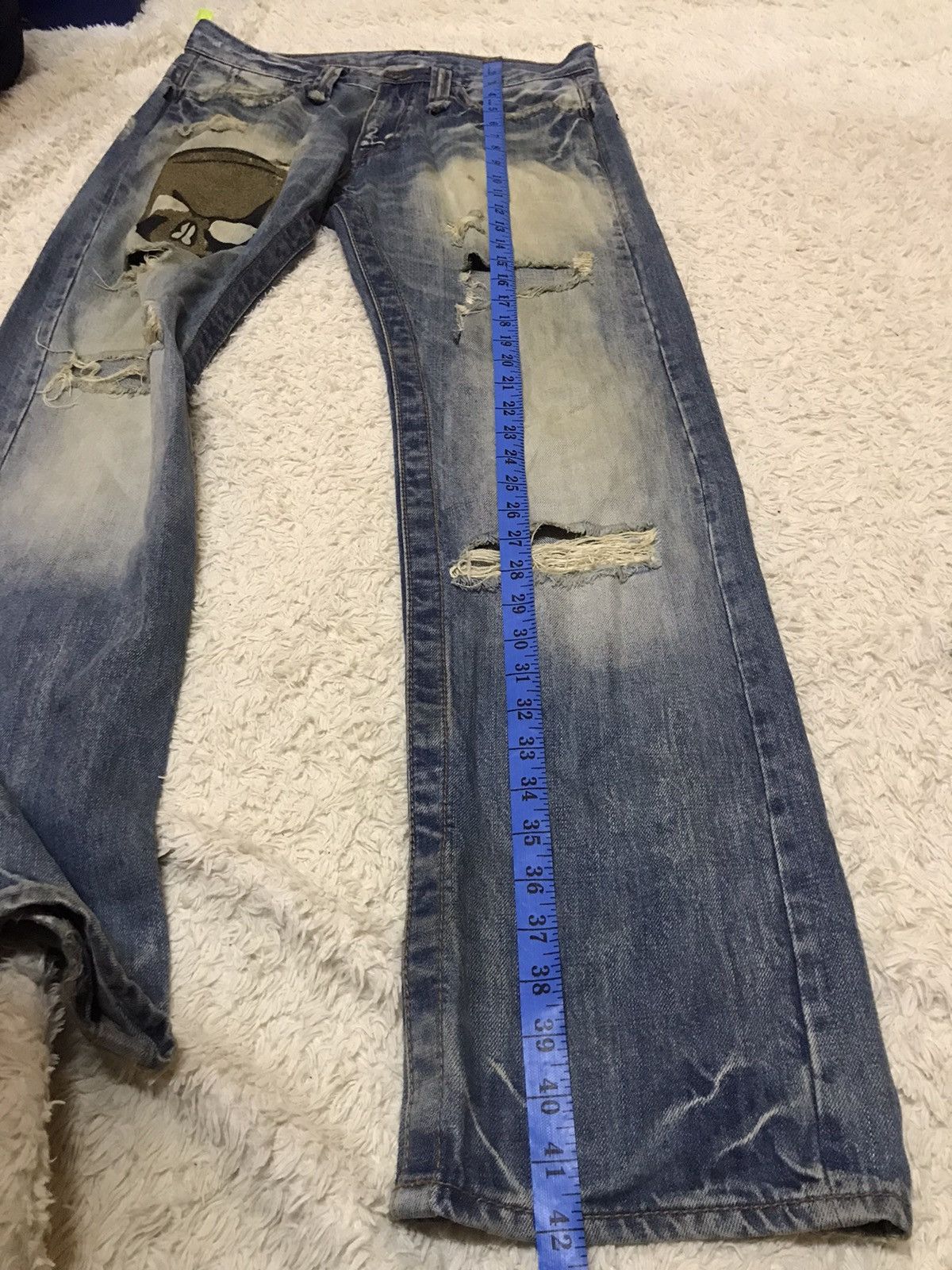 Japanese Brand ‼️JAPANASE PUNK BRAND TRIM CO.LTD DISTRESSED DENIM ‼️ Size US 33 - 15 Thumbnail