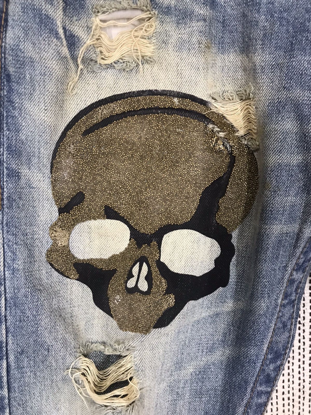Japanese Brand ‼️JAPANASE PUNK BRAND TRIM CO.LTD DISTRESSED DENIM ‼️ Size US 33 - 3 Thumbnail